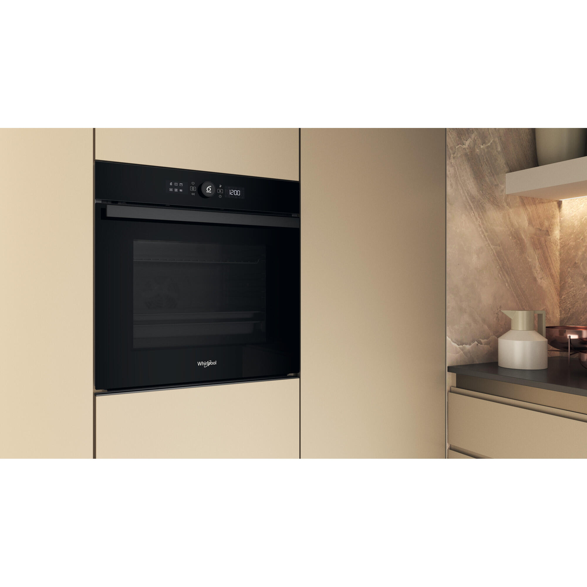 Horno WHIRLPOOL WOI4S8PM1SB multifunción 73L pirólisis negro Clase A+ - 6