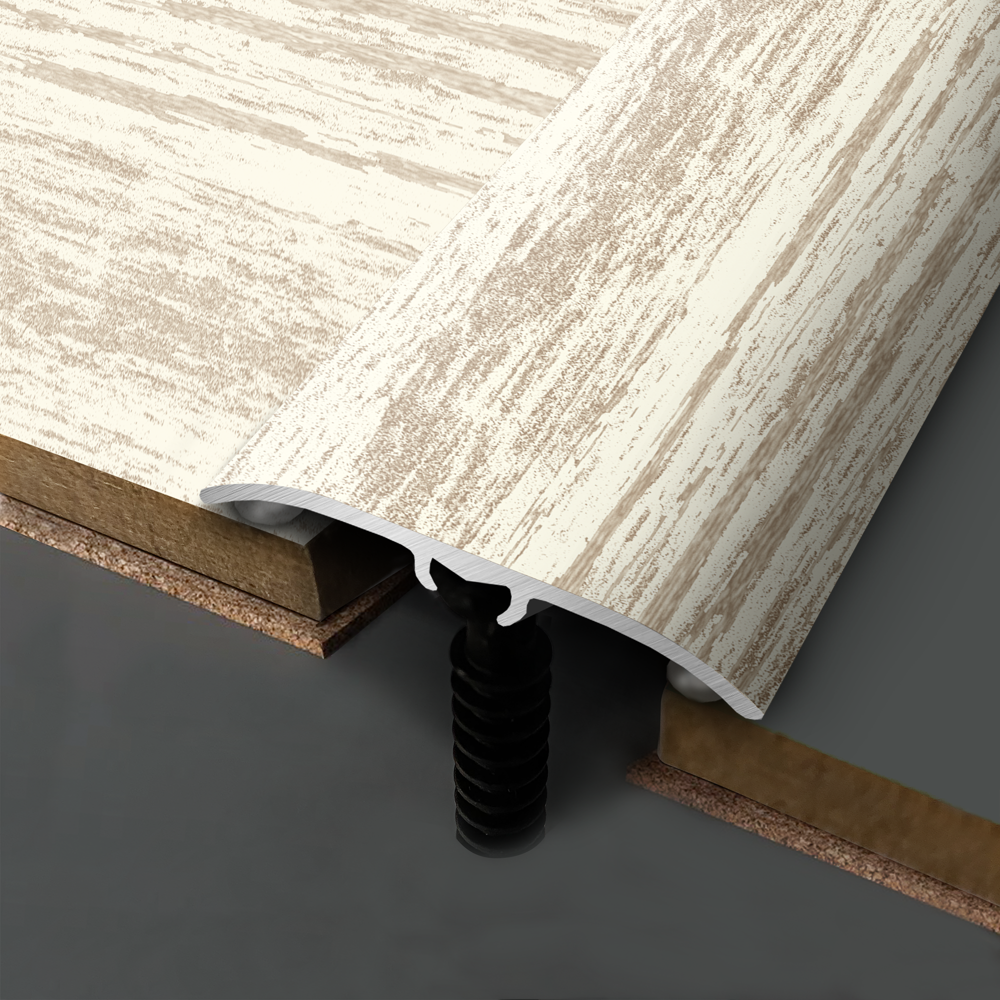 Perfil de umbral 4 en 1 de aluminio madera gris claro 830x37 mm ARTENS BL015 - 6