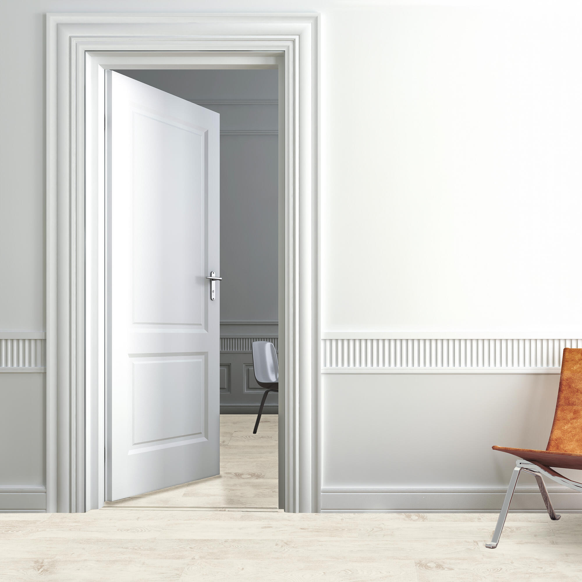 Perfil de umbral 4 en 1 de aluminio madera gris claro 830x37 mm ARTENS BL015 - 2