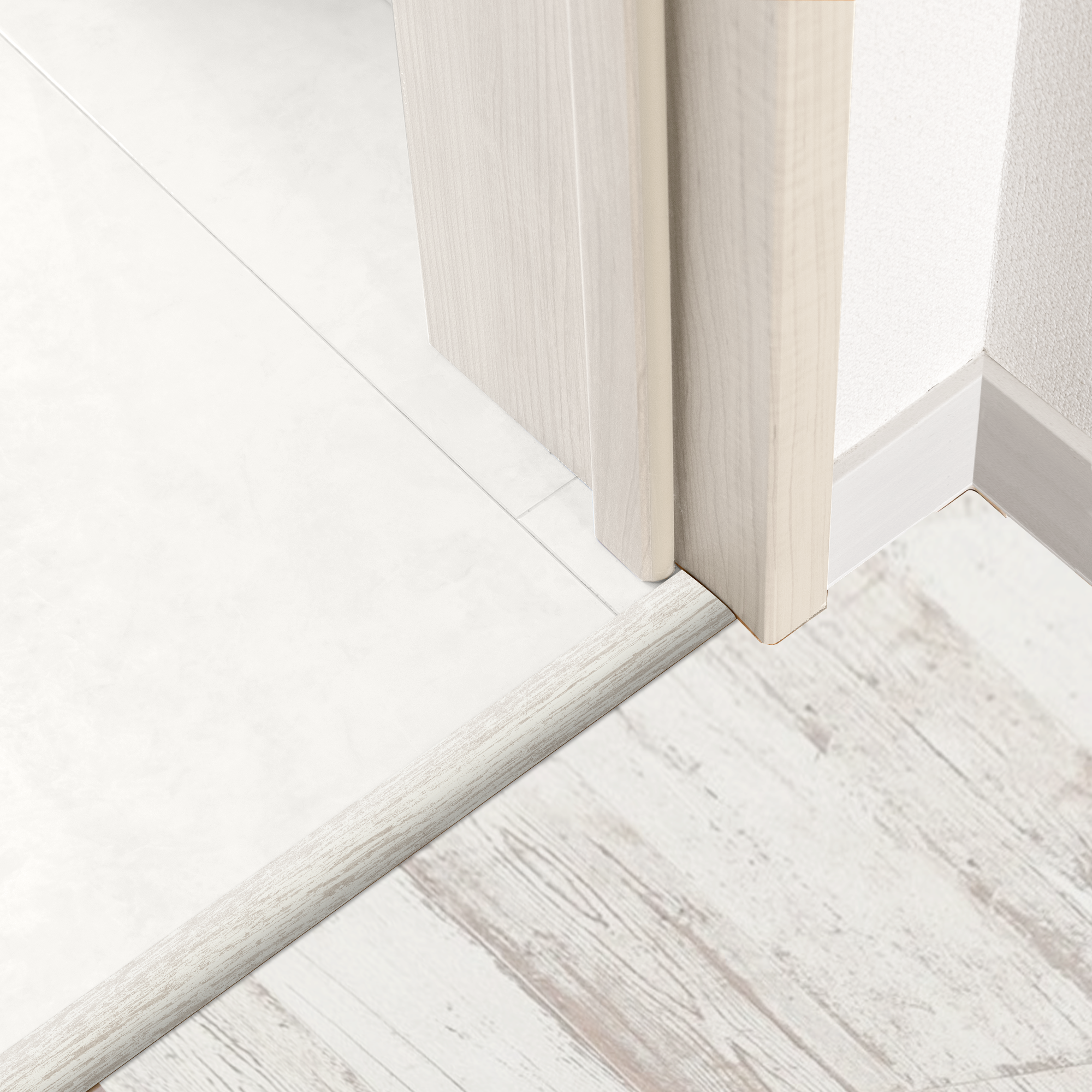 Perfil de umbral 4 en 1 de aluminio madera gris claro 830x37 mm ARTENS BL015 - 4