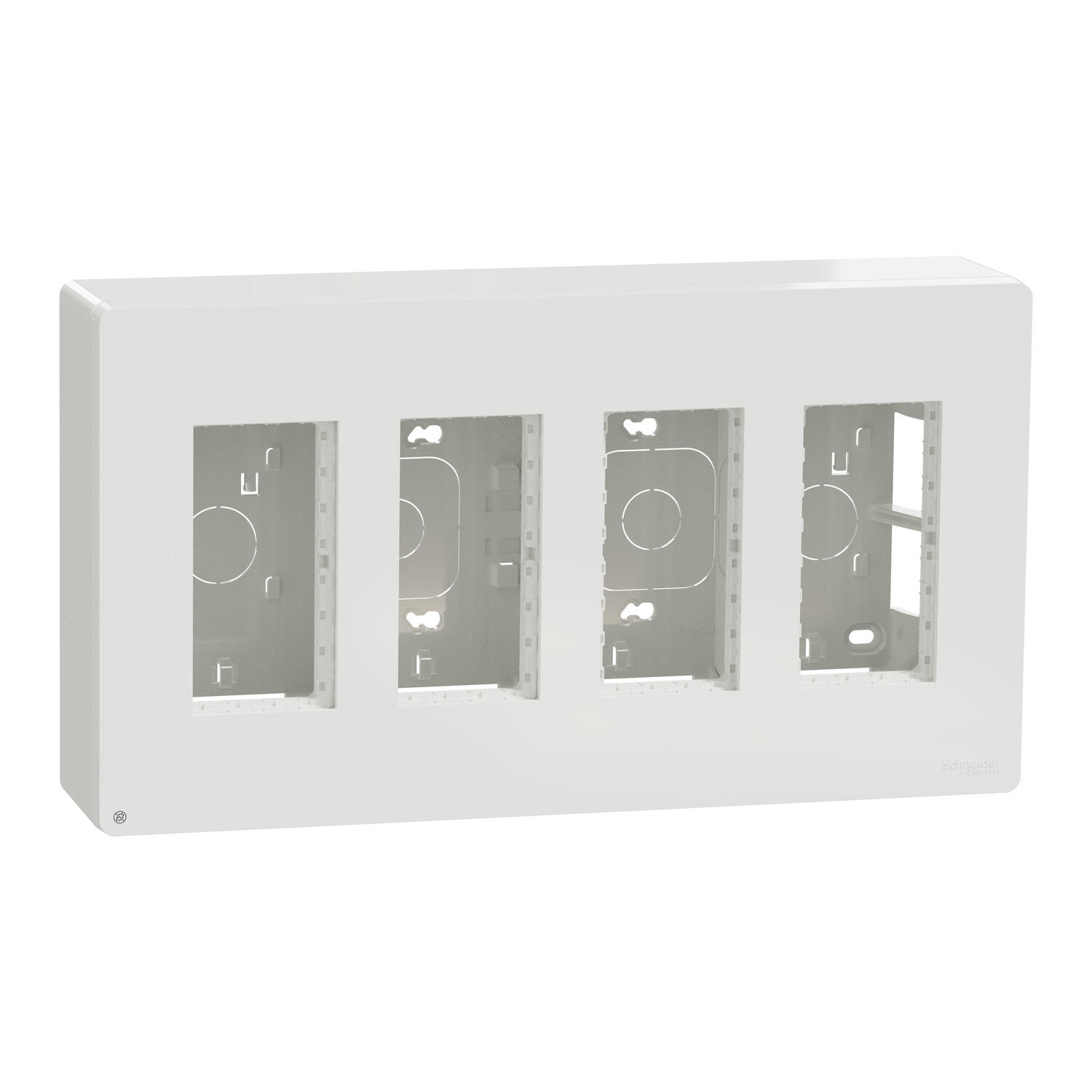 Marco para 4 mecanismos superficie 1 módulo SCHNEIDER new unica blanco ...