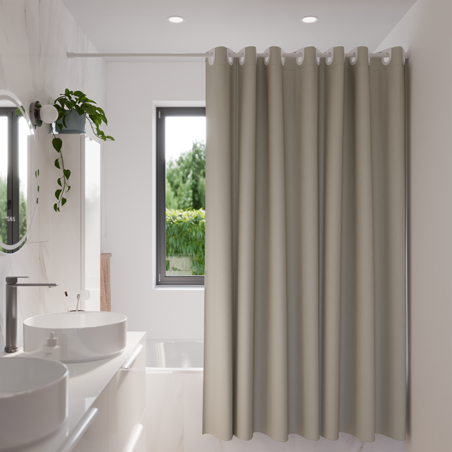 Cortina de duche 180x200 cm bege Sensea Neo