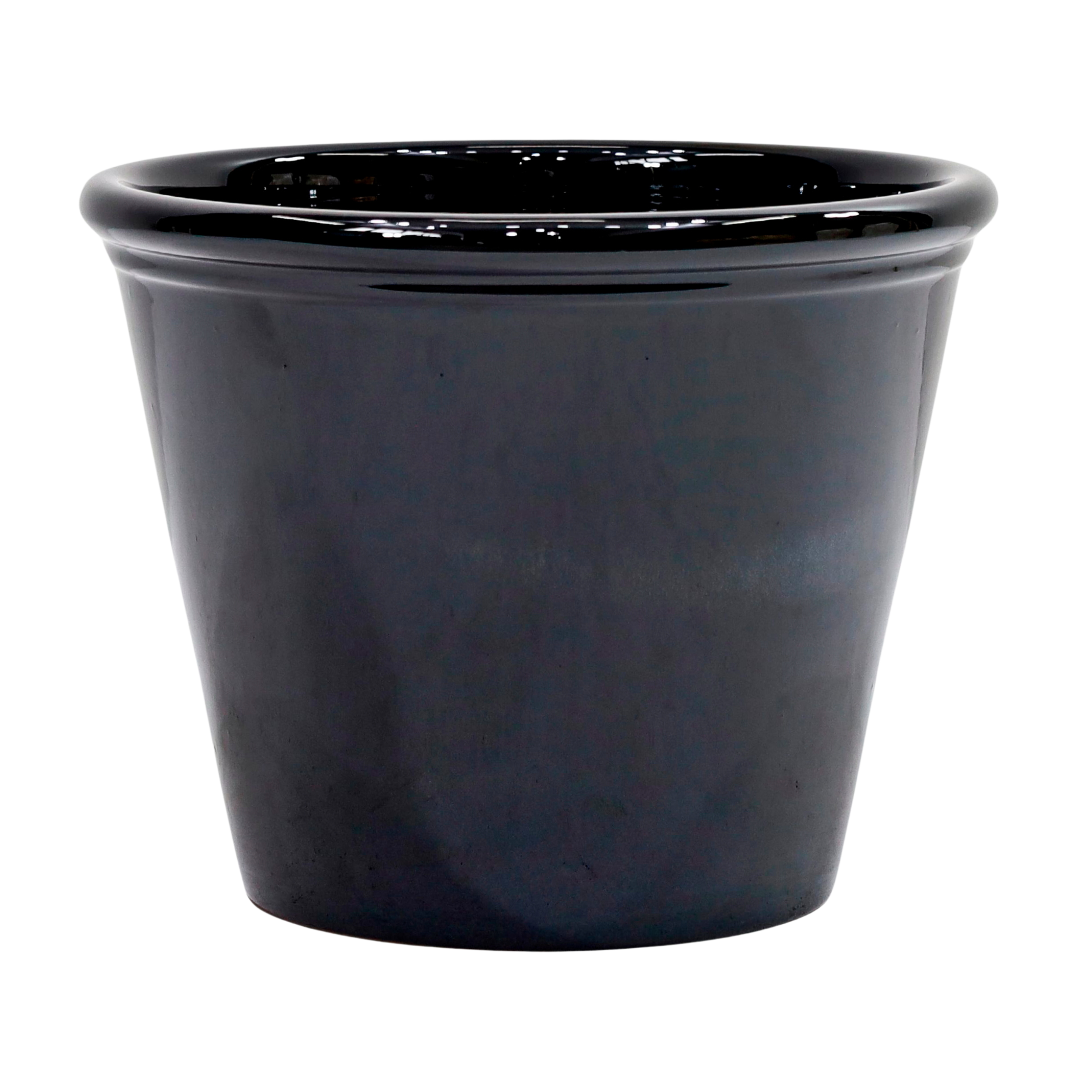 Donica szkliwiona Sombra śr.30.5 cm mrozoodporna czarna Cermax