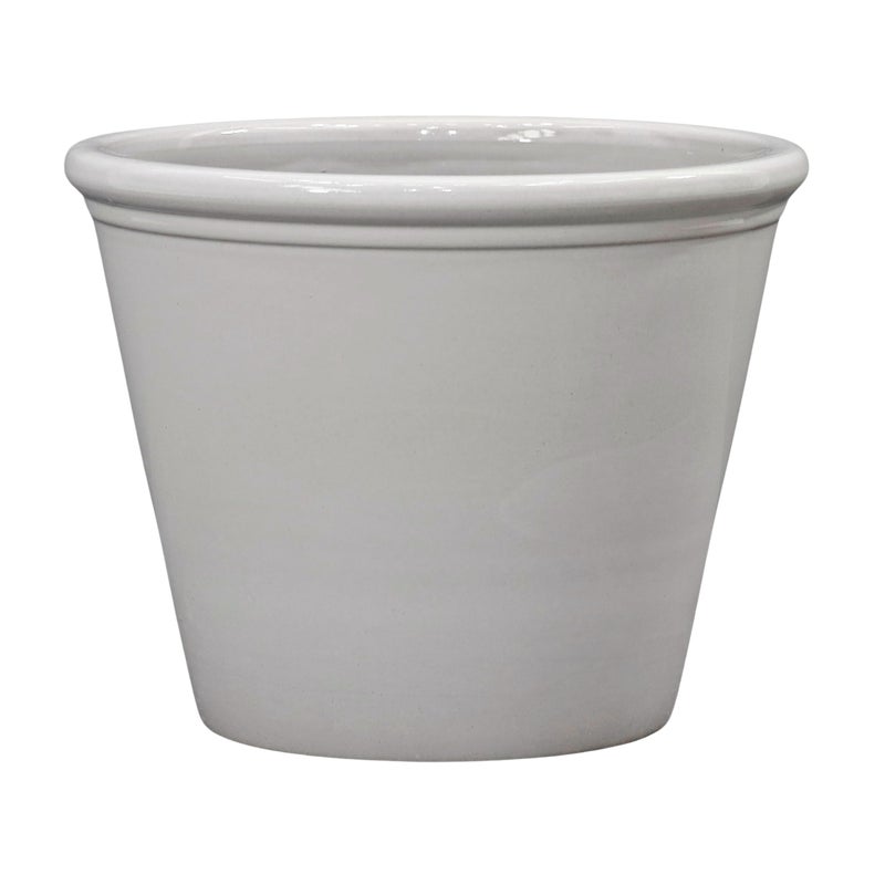 Donica szkliwiona Sombra śr.30.5 cm mrozoodporna kremowa Cermax