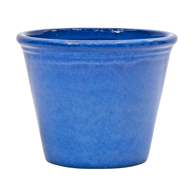 Donica szkliwiona Sombra śr.30.5 cm mrozoodporna niebieska Cermax