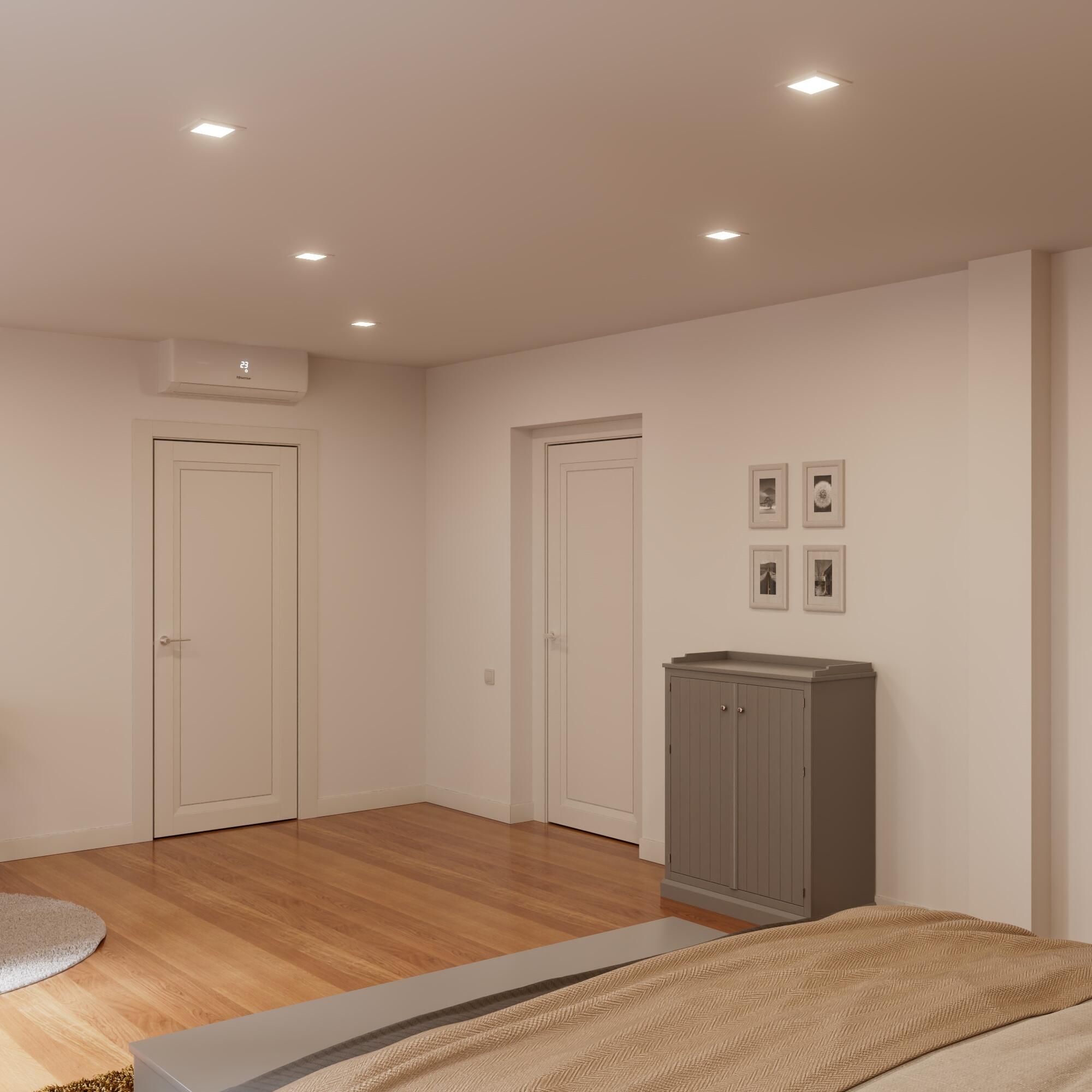 Alverlamp  Downlight Led Empotrable Cuadrado 768 Luz Neutro 4000K Ip20, Foco Led Empotrado Para Techos Blanco , Leroy Merlin