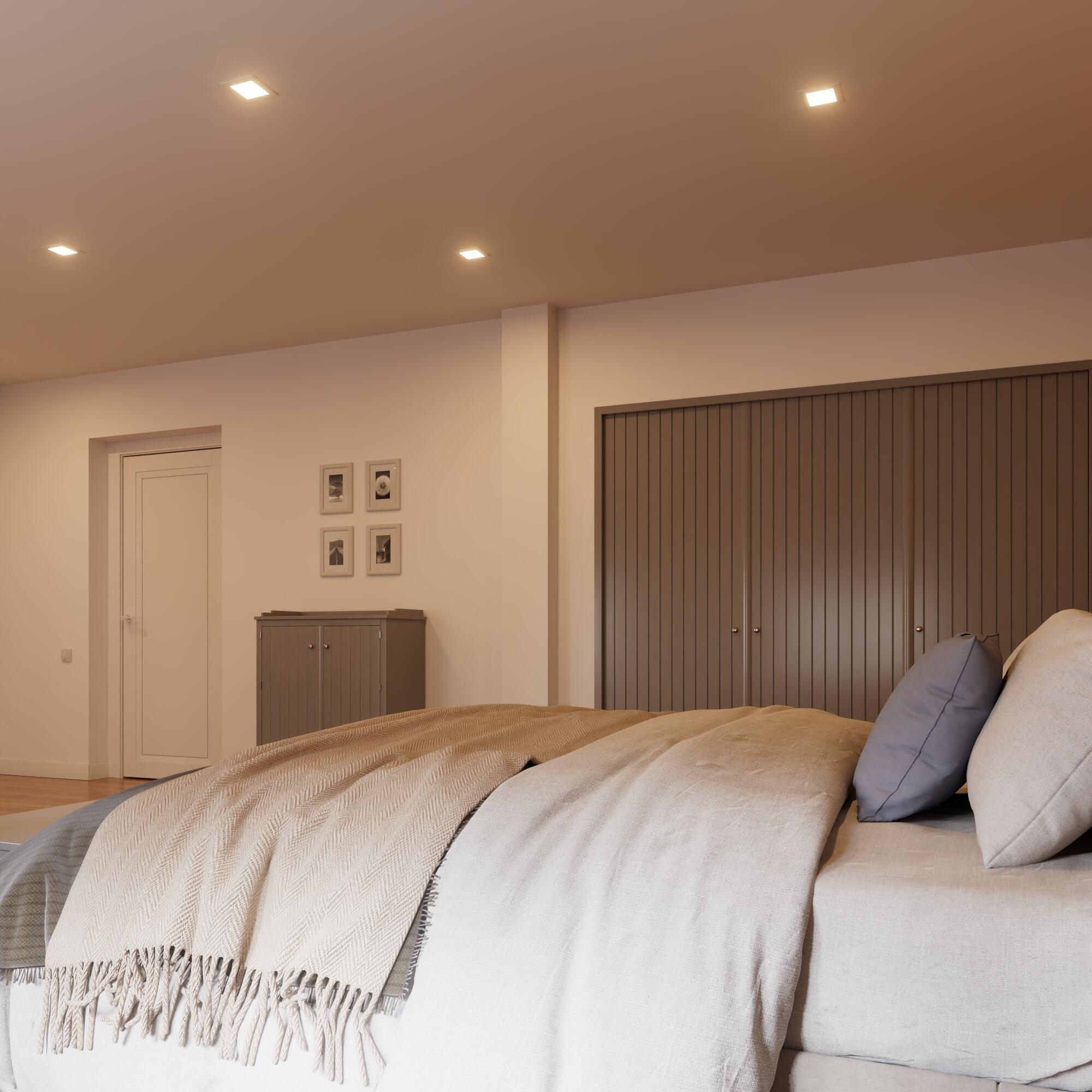 Alverlamp  Downlight Led Empotrable Cuadrado 756 Luz Cálido 3000K Ip20, Foco Led Empotrado Para Techos Blanco , Leroy Merlin