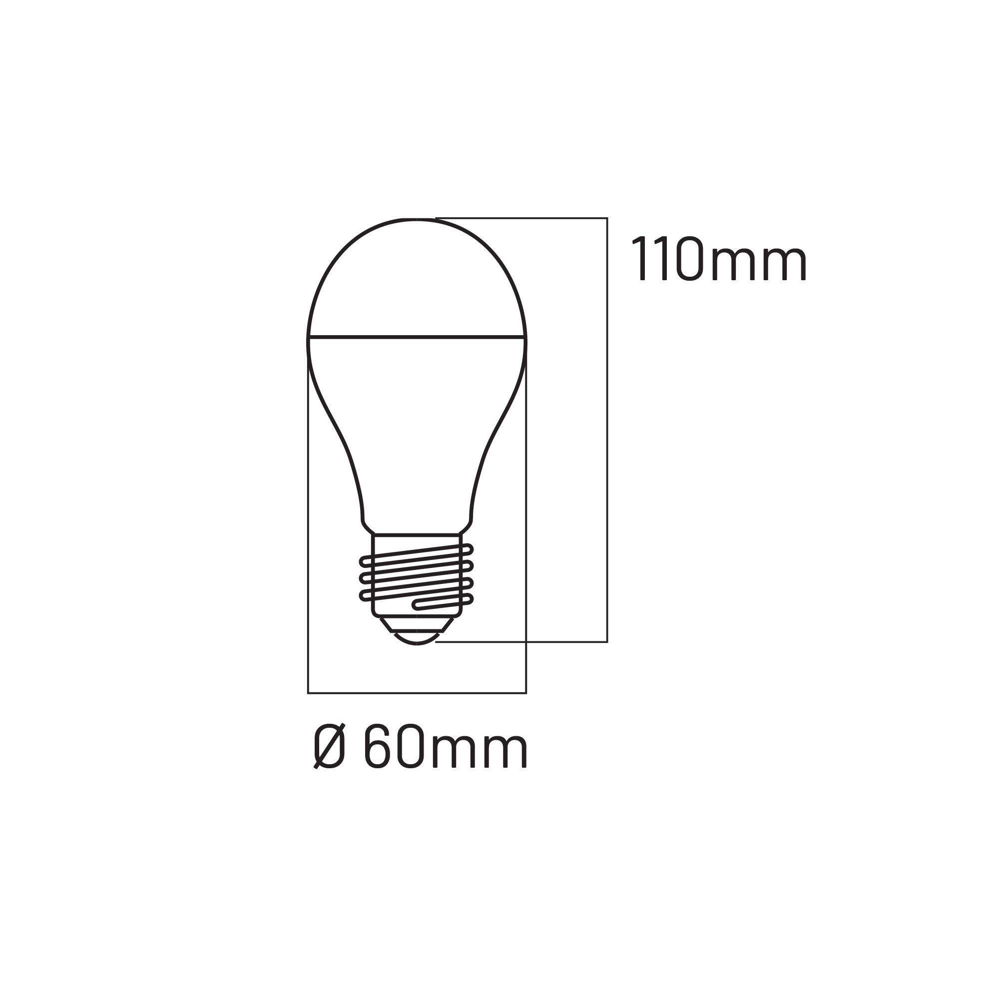 Bombilla filamento led e27 estándar 544 lm blanco cálido transparente