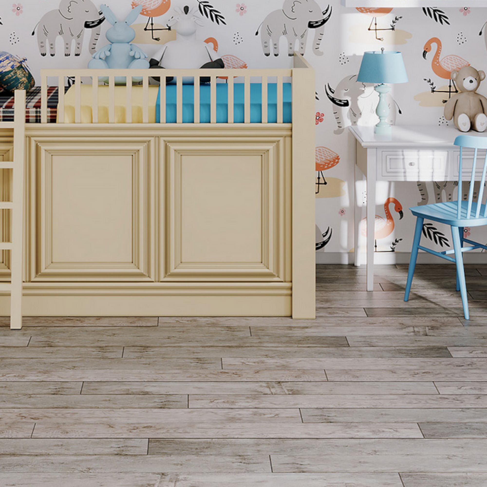 panele podłogowe w pokoju dziecięcym - 0