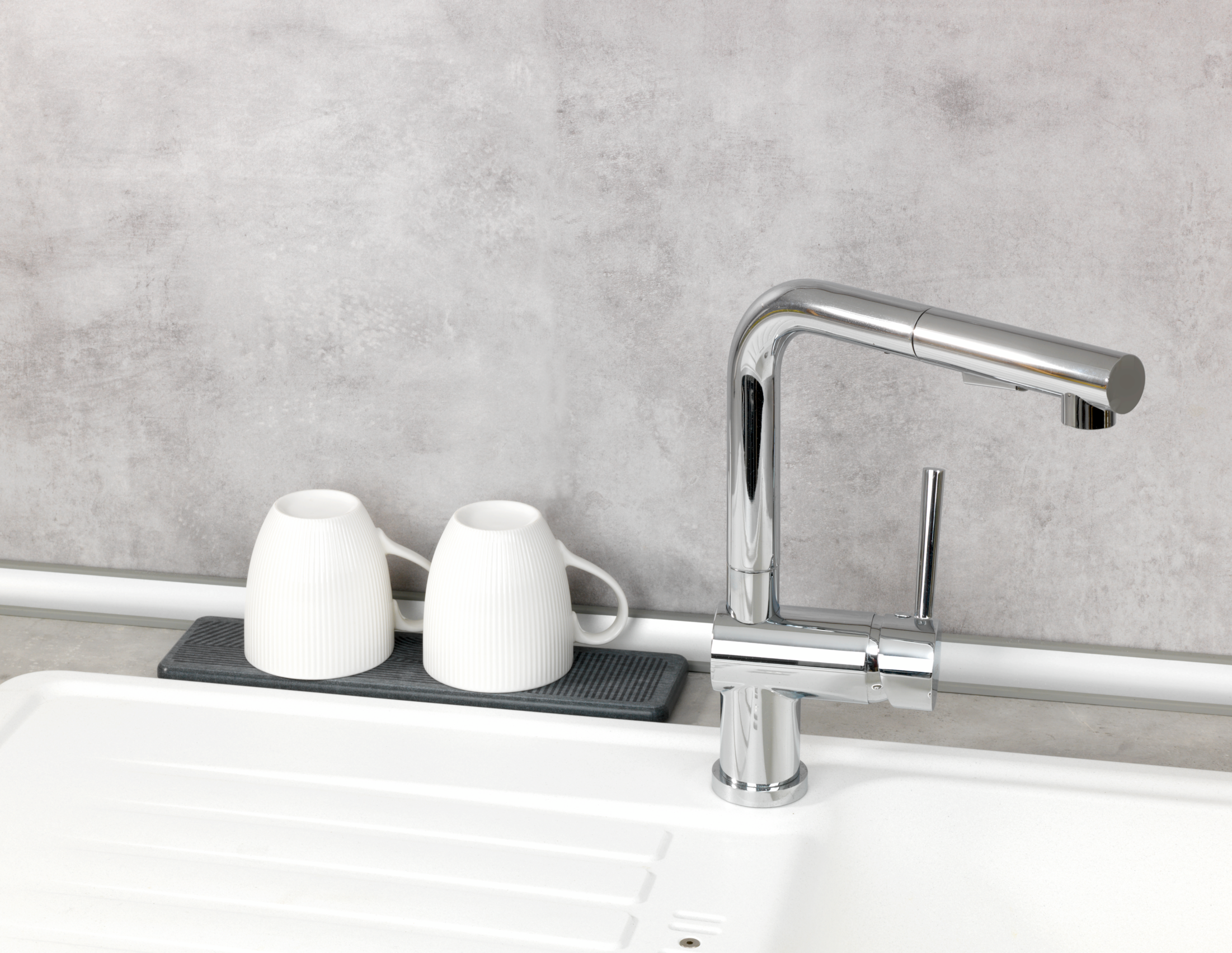 Tapete escorredor de louça 8x30 cm cinzento Wenko Damon - 26