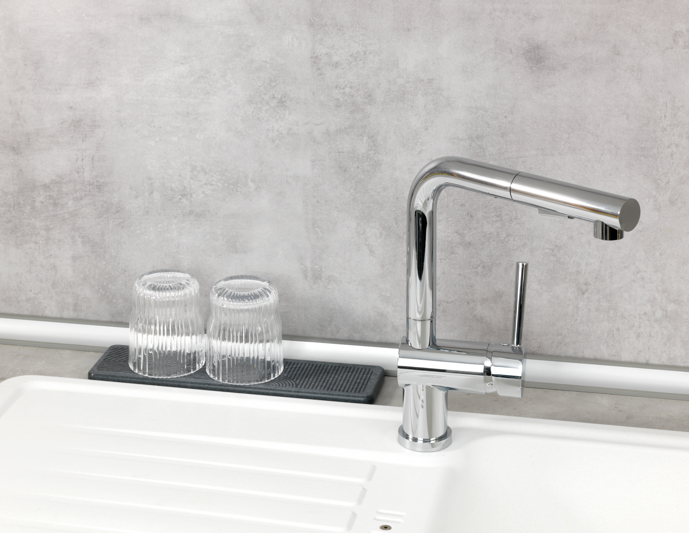 Tapete escorredor de louça 8x30 cm cinzento Wenko Damon - 25