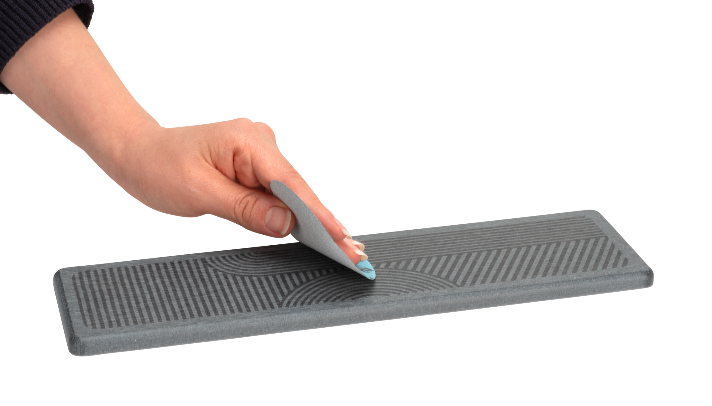 Tapete escorredor de louça 8x30 cm cinzento Wenko Damon - 8