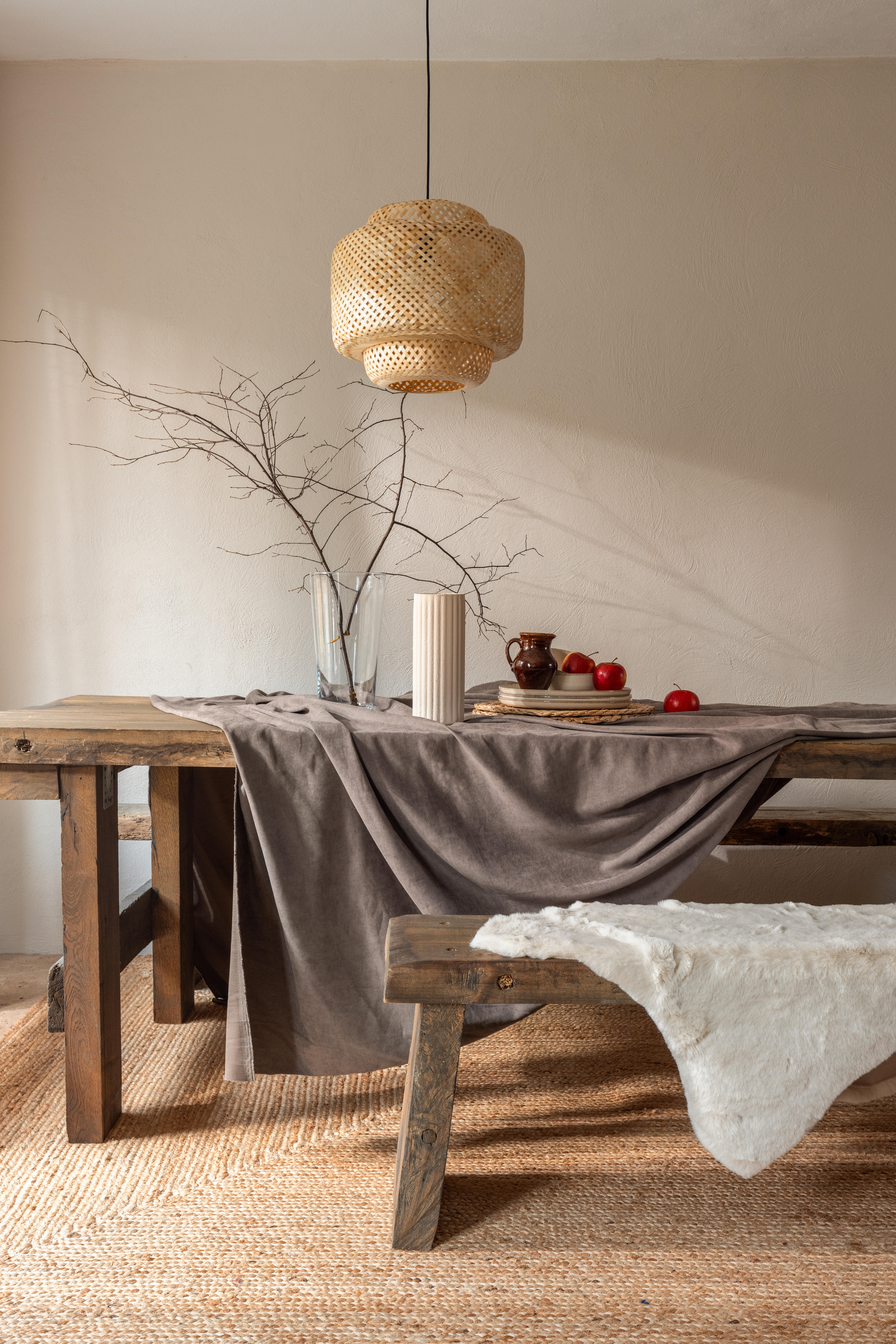 Lampa wisząca Berta bambus beż E27 Goldlux - 3