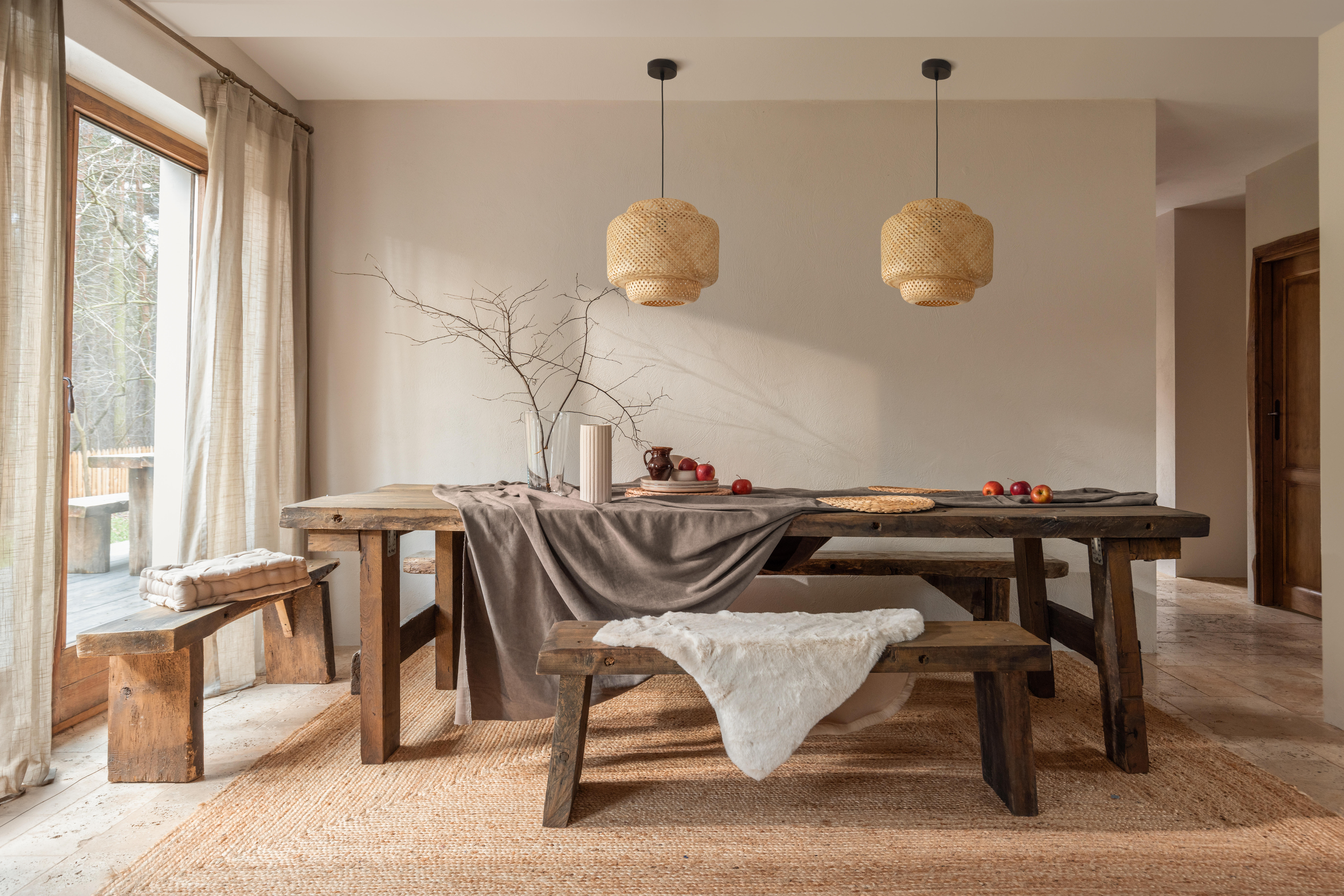 Lampa wisząca Berta bambus beż E27 Goldlux - 2