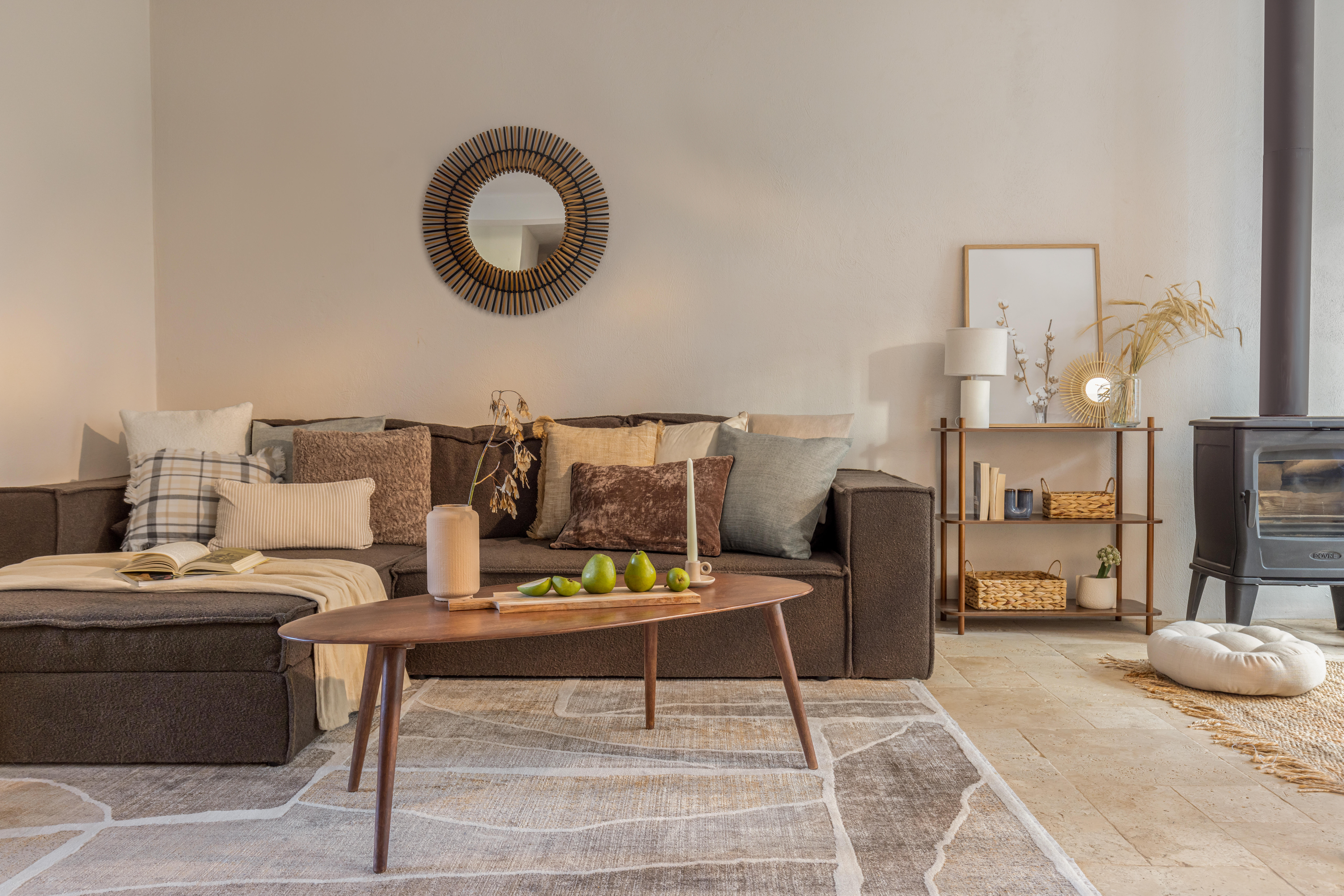 Lustro w bambusowej ramie Bamboo okrągłe śr. 30 cm Inspire - 8