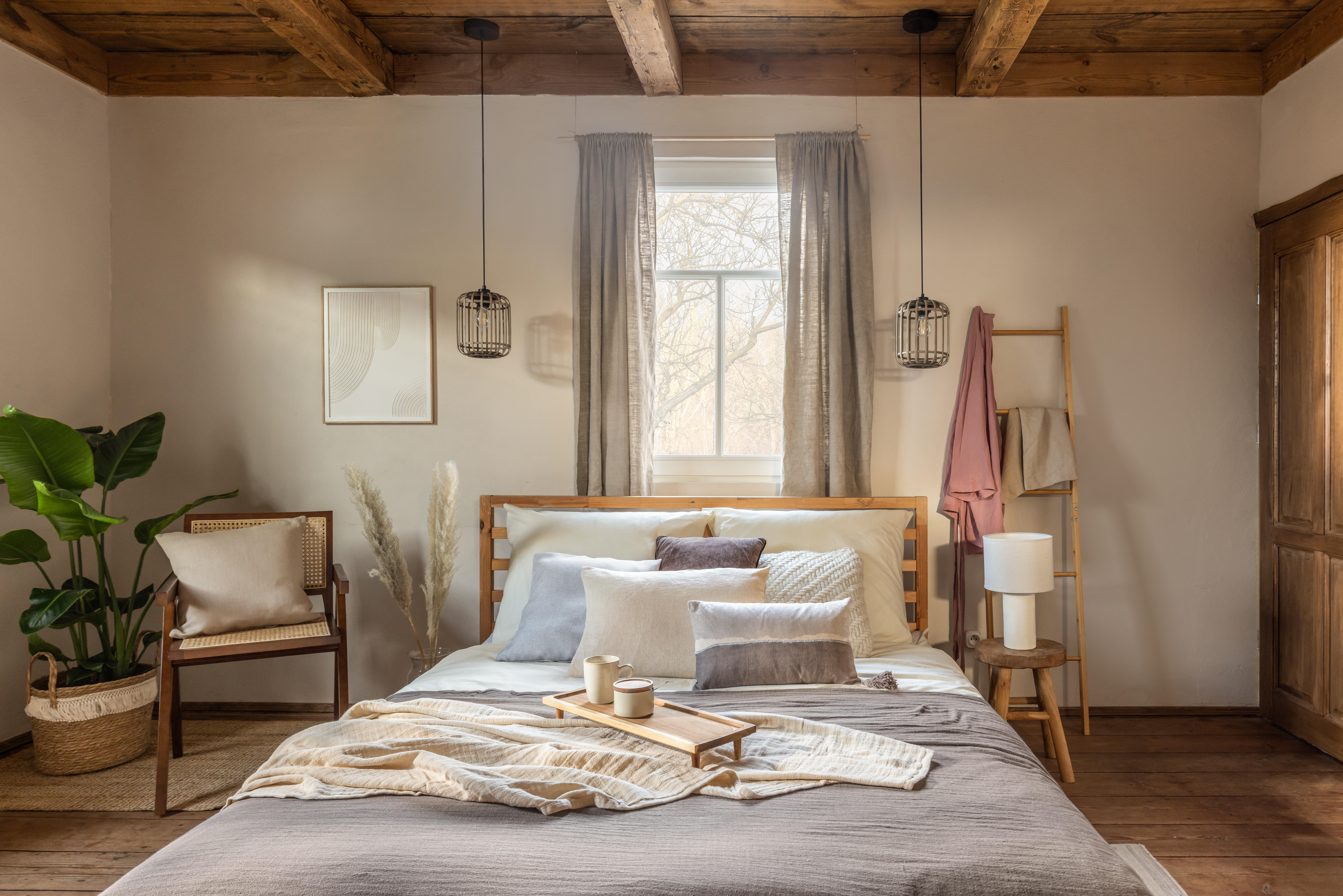 Lampa wisząca Manihi czarna bambus E27 Inspire - 2