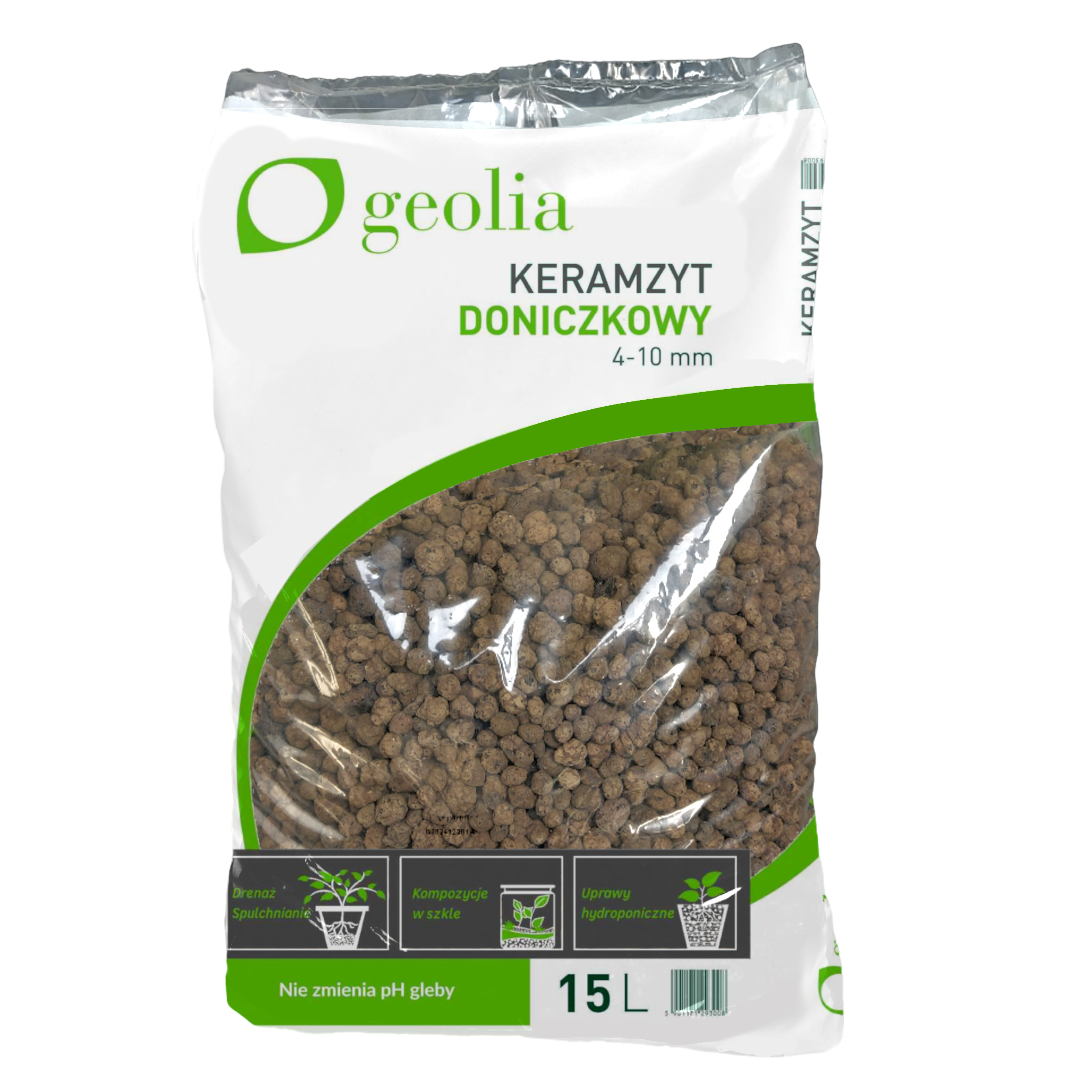 Keramzyt ogrodniczy 4-10 mm 15l brązowy Geolia - 2