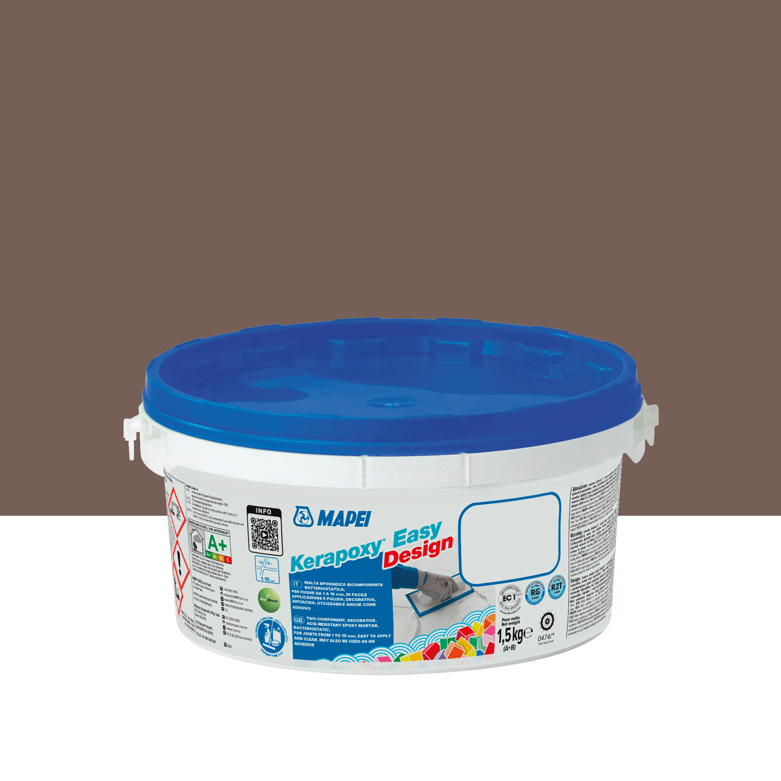 Fuga epoksydowa Kerapoxy Easy Design 144 czekolada 1.5 kg Mapei