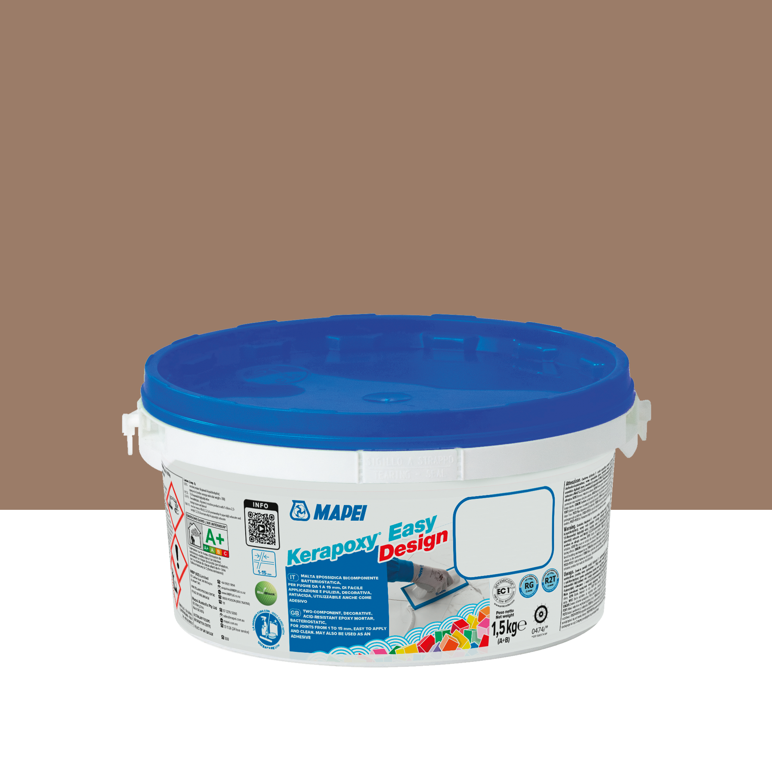 Fuga epoksydowa Kerapoxy Easy Design 142 brązowy 1.5 kg Mapei