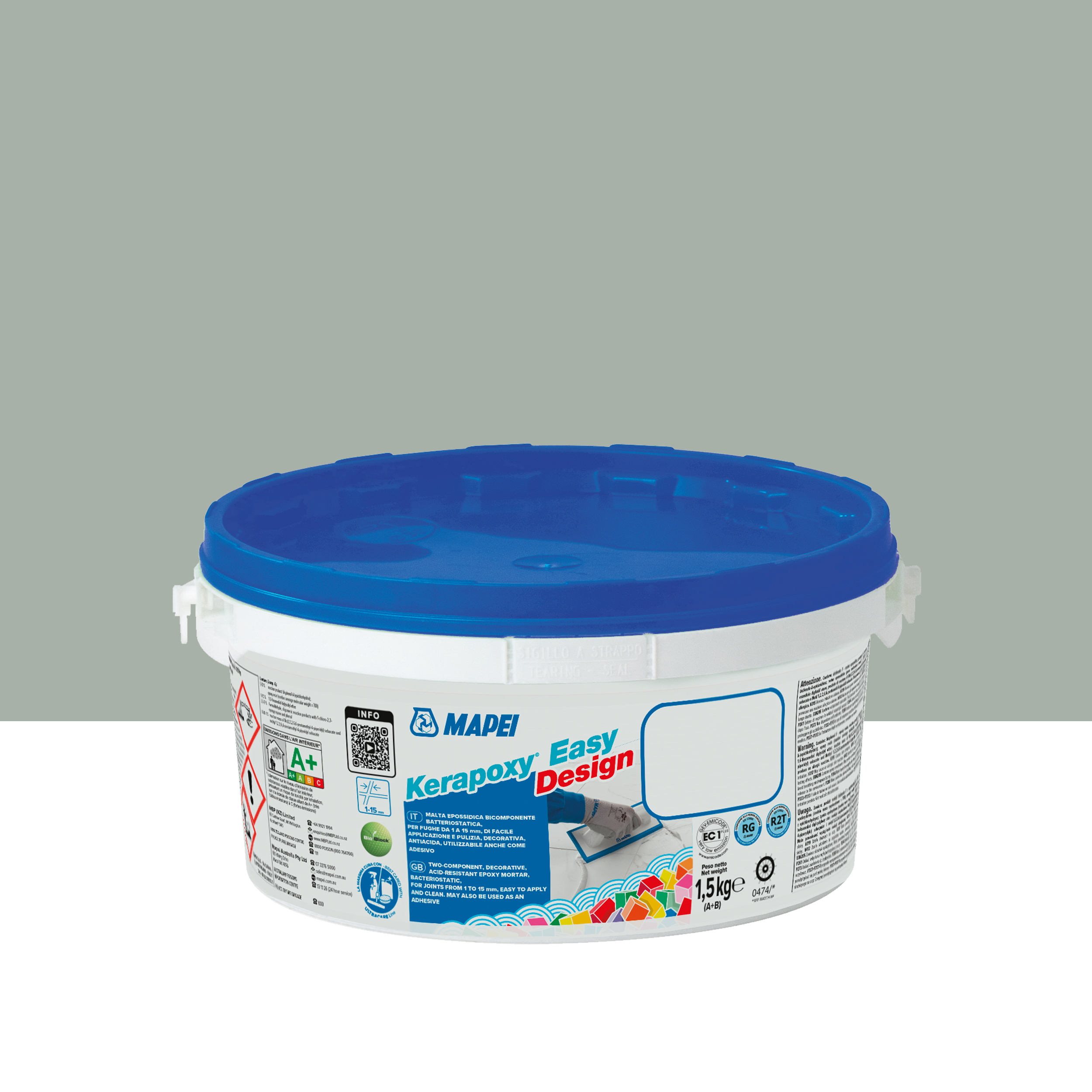 Fuga epoksydowa Kerapoxy Easy Design 177 szałwia 1.5 kg Mapei