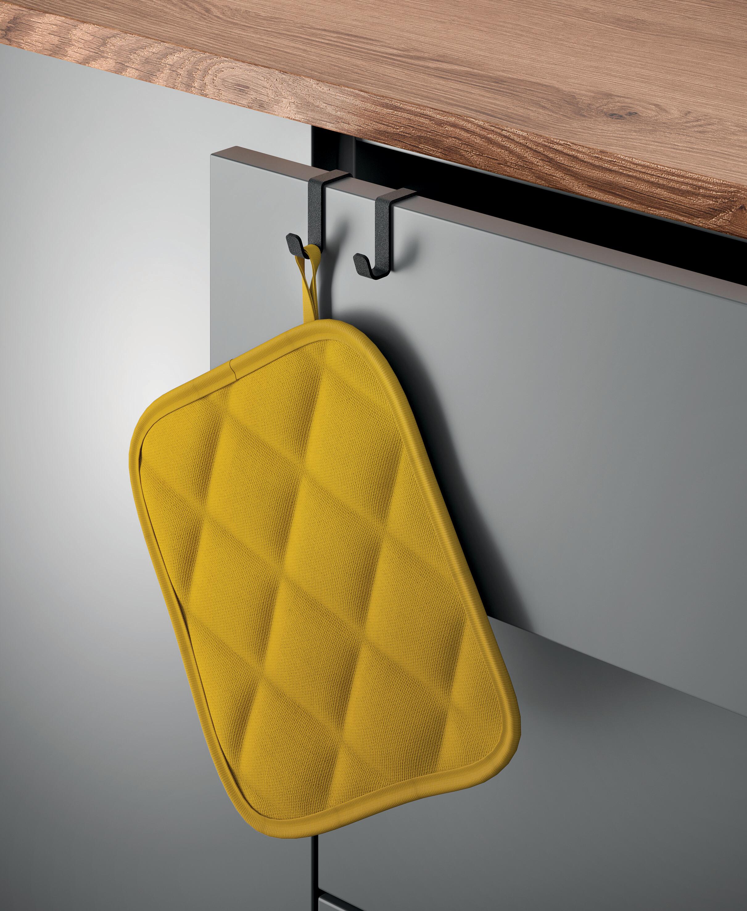 Gancio da appendere METALTEX Galileo doppio in nero opaco, max 1 Kg - 2