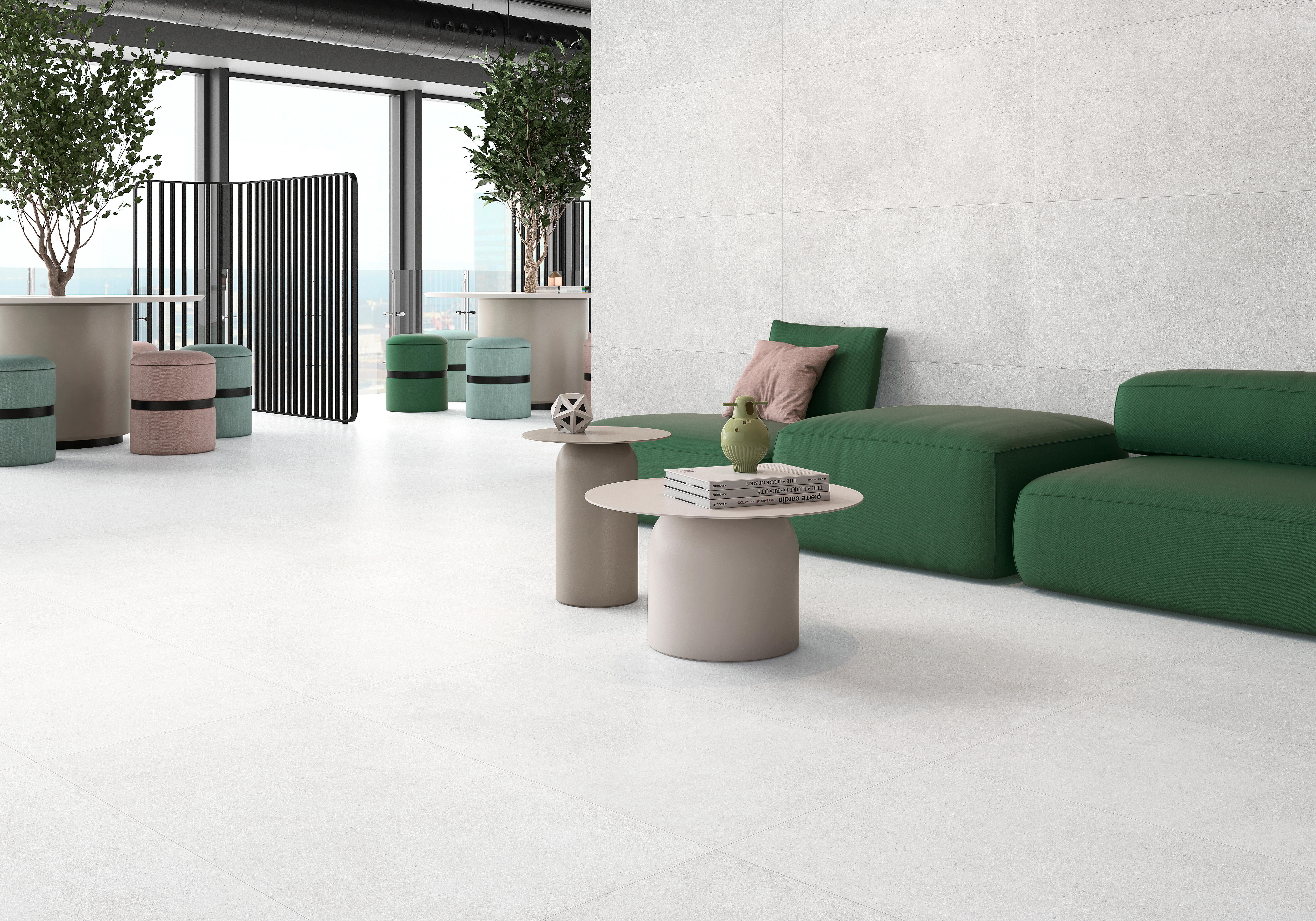 Suelo porcelánico Norton efecto piedra light 60x120 cm C1 ARGENTA - 2