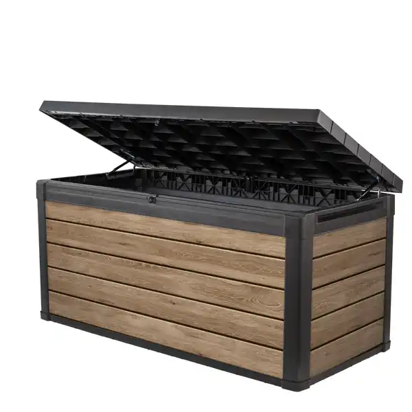 Keter Denali Auflagenbox – 570 L, Wetterfest, Mit Sitzfunktion, Grau, 151,7x72,5x70 Cm – Für Garten &