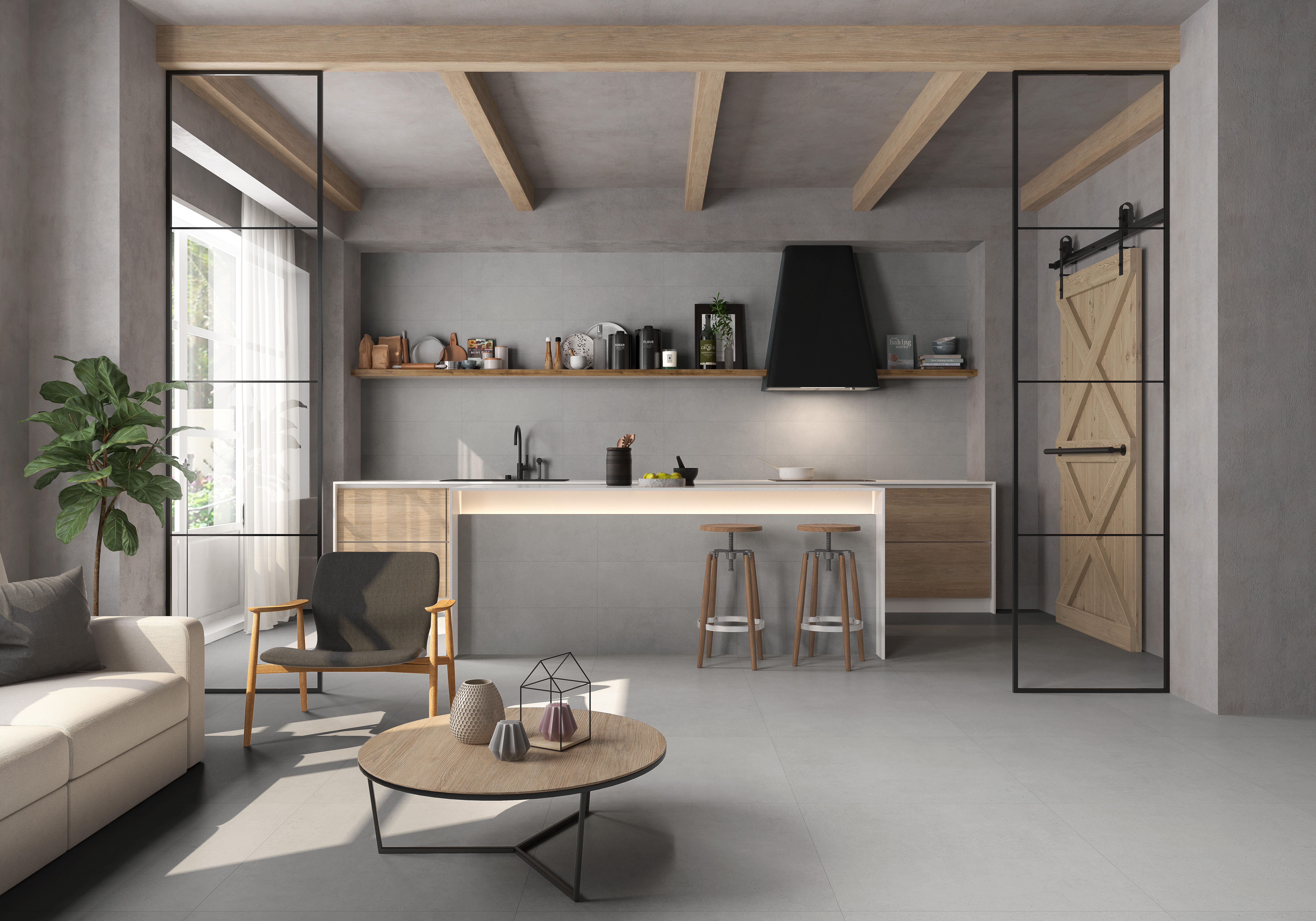 Suelo porcelánico norton efecto piedra grey 60x60 cm c1 argenta