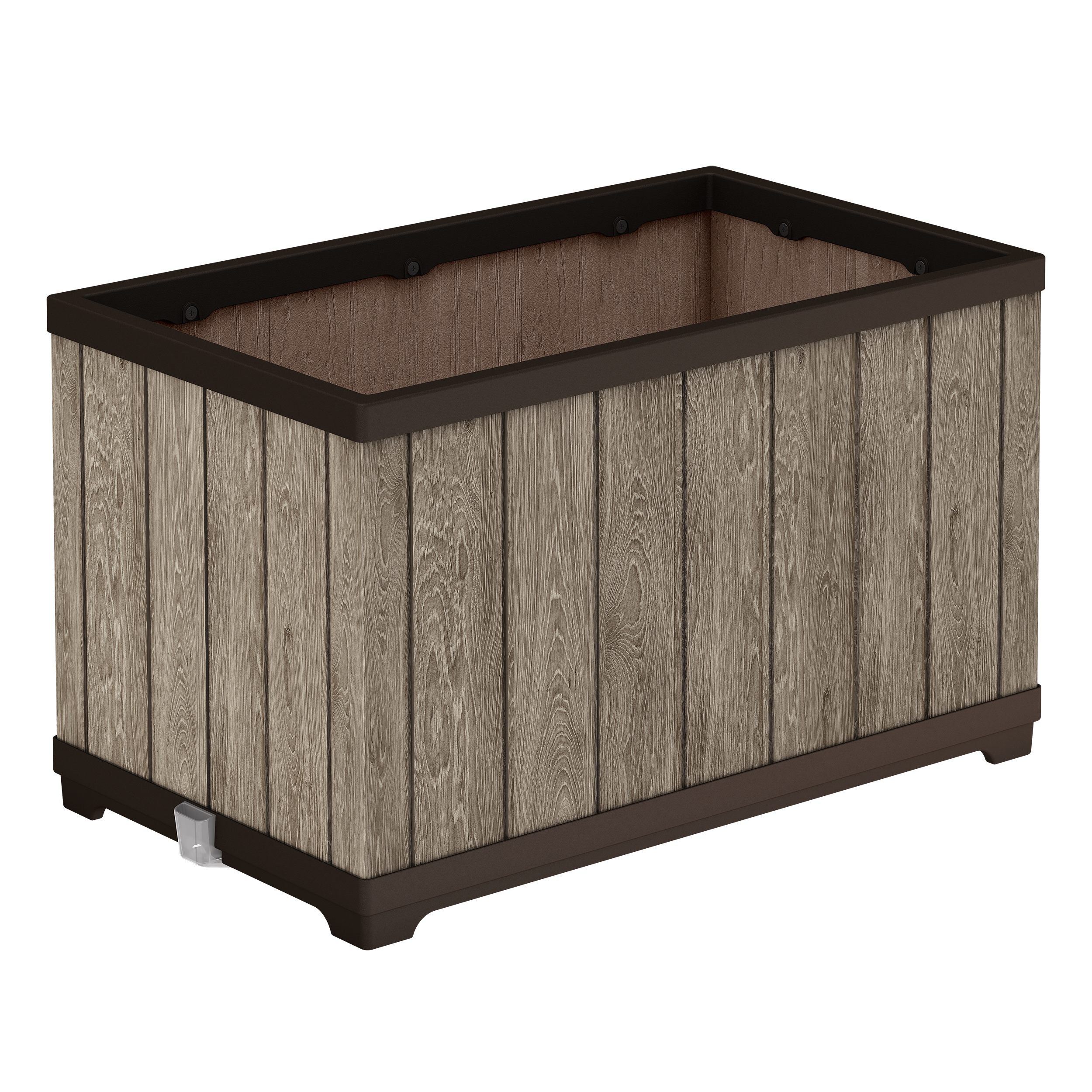 Donica plastikowa Deco Ashwood 76x45.5x45.5 cm brązowa Keter