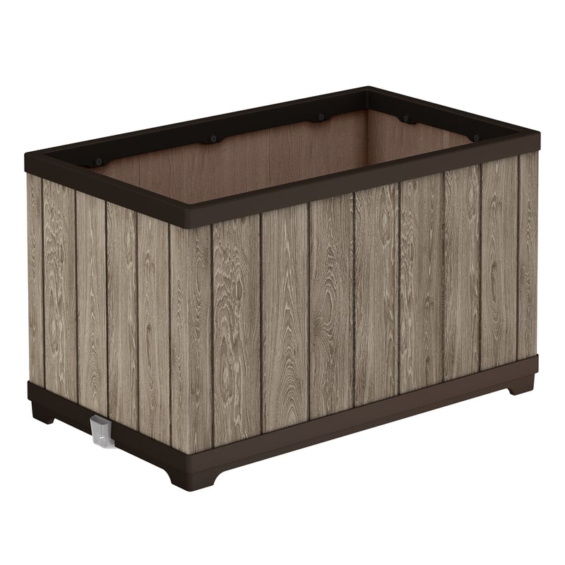 Donica plastikowa Deco Ashwood 76x45.5x45.5 cm brązowa Keter