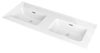 Double vasque Mia céramique blanc Brillant l.121 x P.46 cm