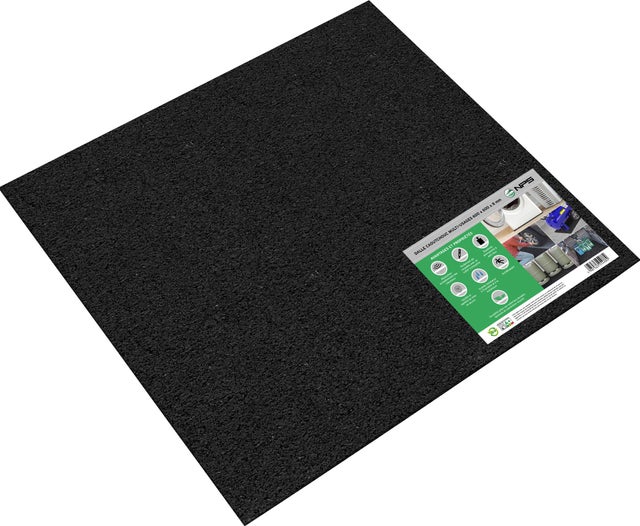 Dalle anti-vibration NPS noir, Ep.8 x l.600 x L.600 mm