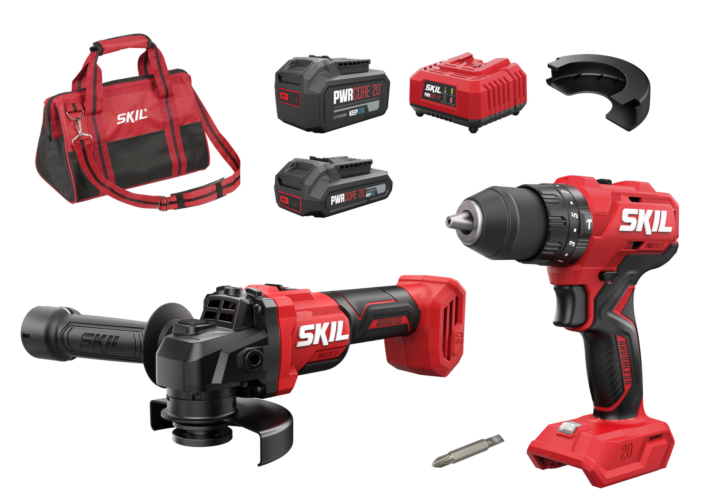 Combo taladro percutor y amoladora skil 3359ea brushless