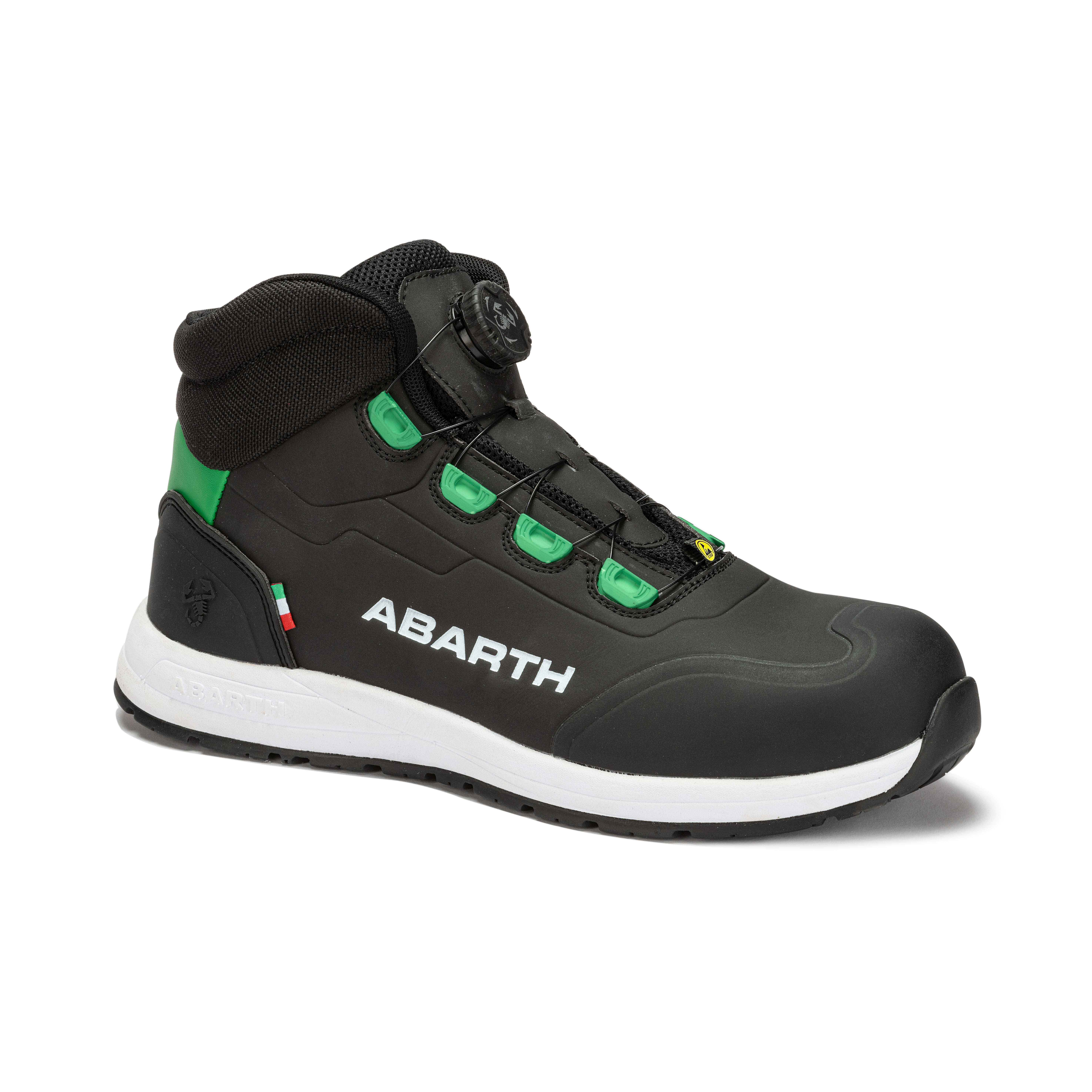 ABARTH Scorpion Unisex S3 Safety Boots, Black, Made of Water-Repellent Nanotechnology Microfibre with Twist Clasp., Black, 43 EU ABARTH Scorpion Unisex S3 Safety Boots, Black, Made of Water-Repellent Nanotechnology Microfibre with Twist Clasp., Black, 43 EU