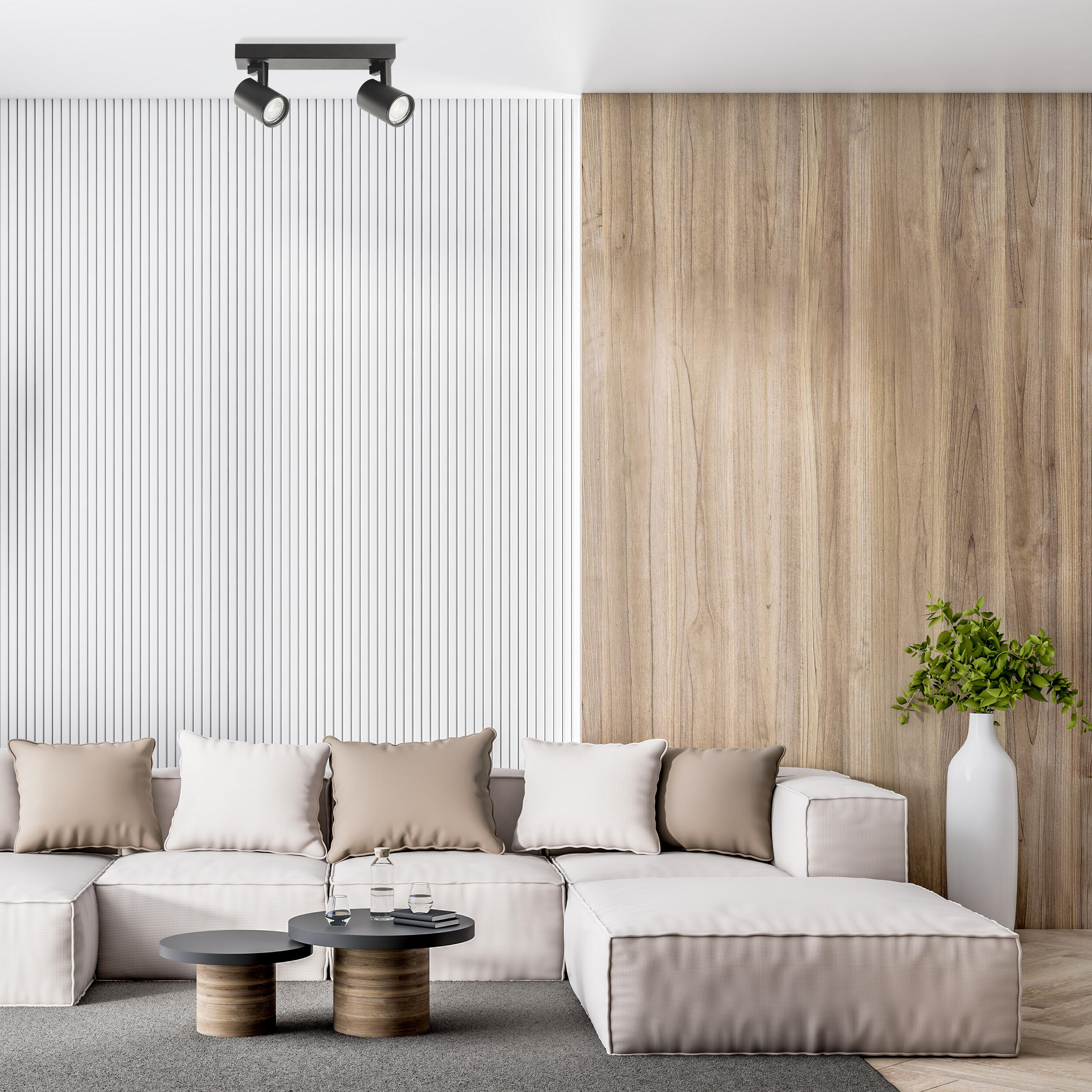 Listwa reflektorowa Lynx czarna 2 x GU10 Goldlux - 2