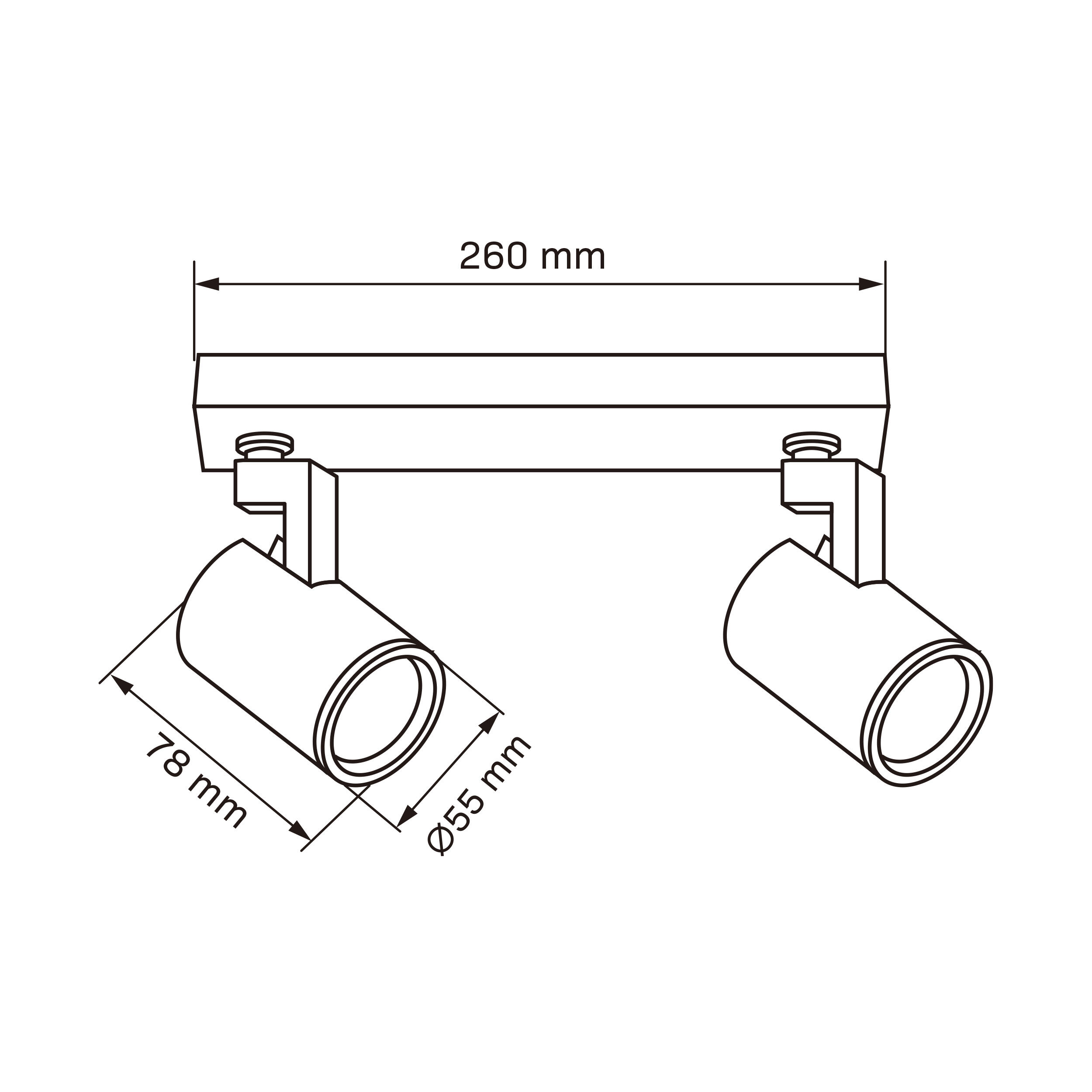 Listwa reflektorowa Lynx biała 2 x GU10 Goldlux - 3