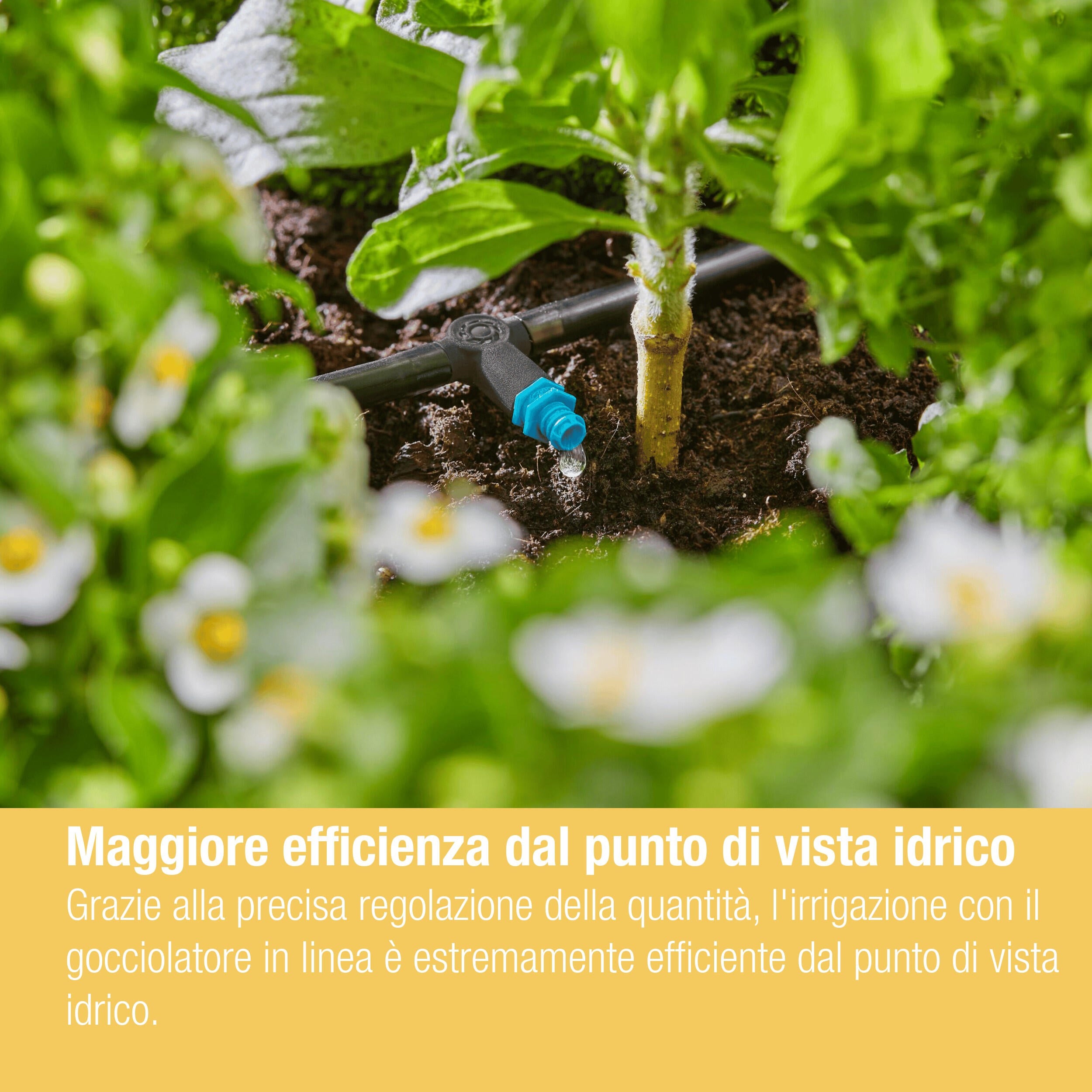 Gocciolatore in linea per superfici circolari in polipropilene GARDENA MicroDripSystem linea 2 l/h 2 l/h - 7