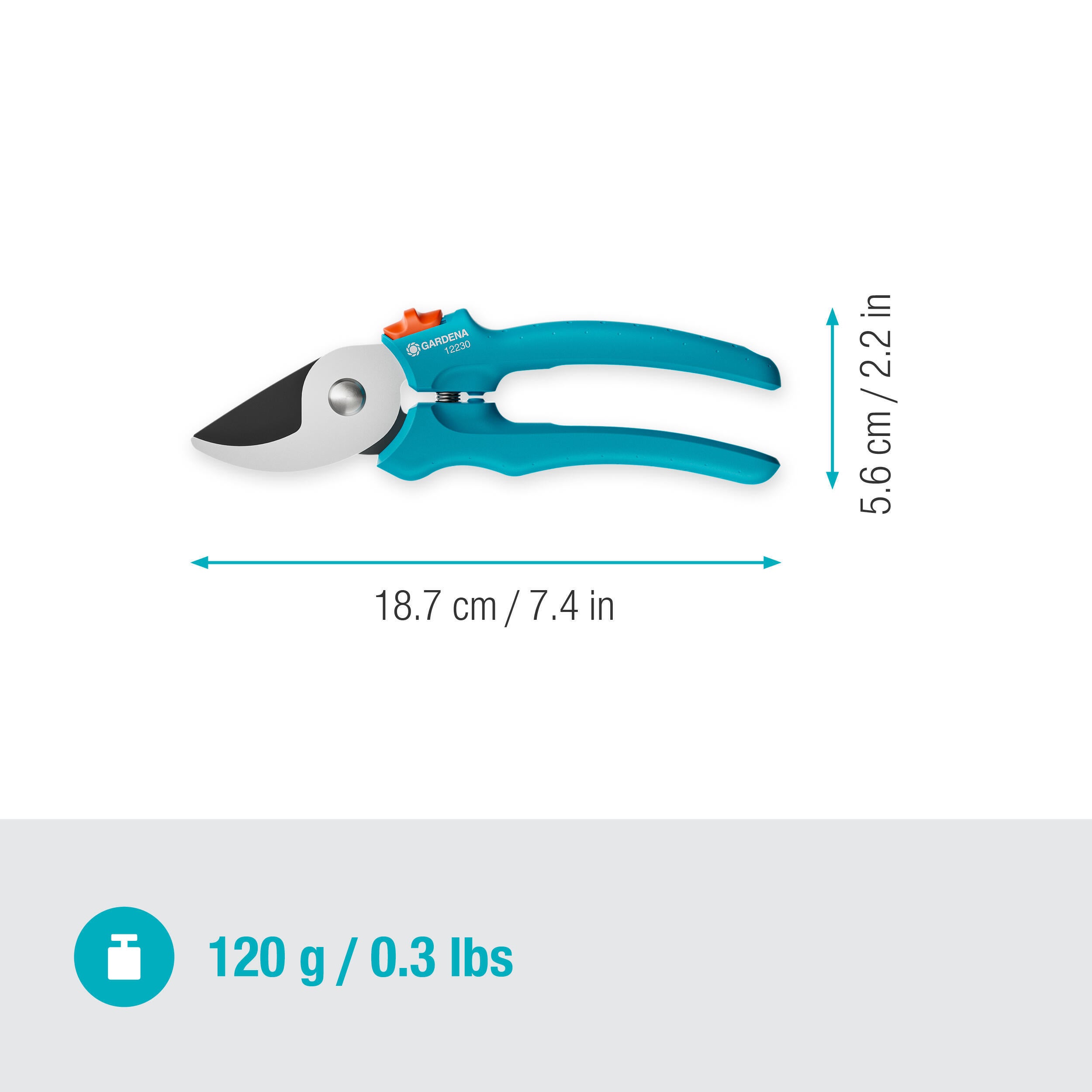 Sécateur acier GARDENA 12230-20, Diam.20 mm - 4
