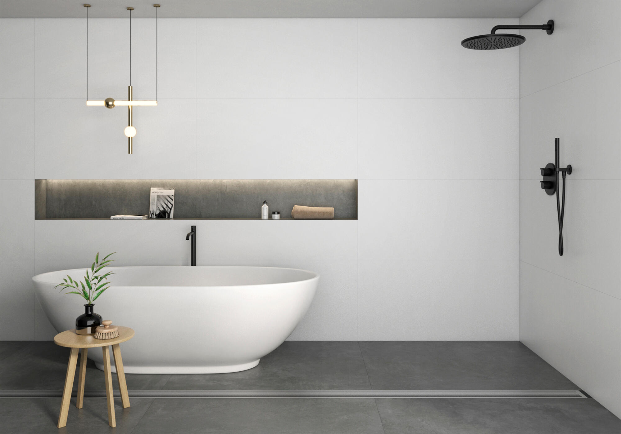 AZULEJO PORCELANICO 60X120CM BLANCO MATE - 2