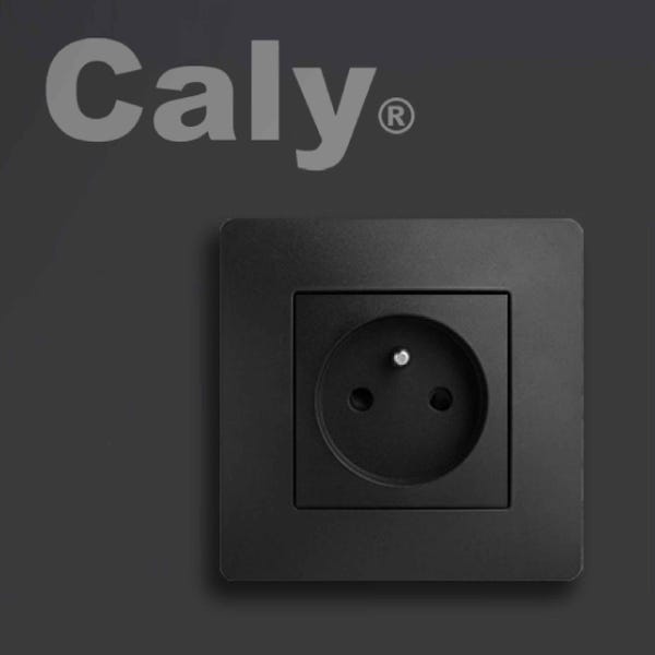 Prise Double DEBFLEX Caly - 2 Prises Horizontales 16A Avec Terre - Blanche - Pour Rénovation Facile