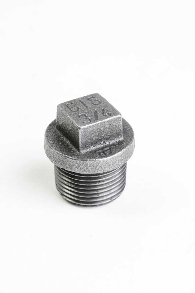 Tappo per tubo in ghisa zincato M3/4