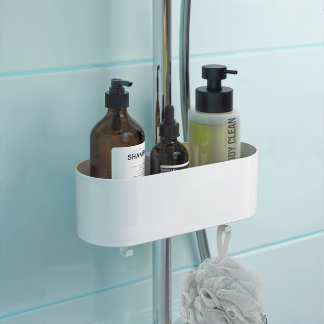 Etagère barre de douche blanche easy SENSEA