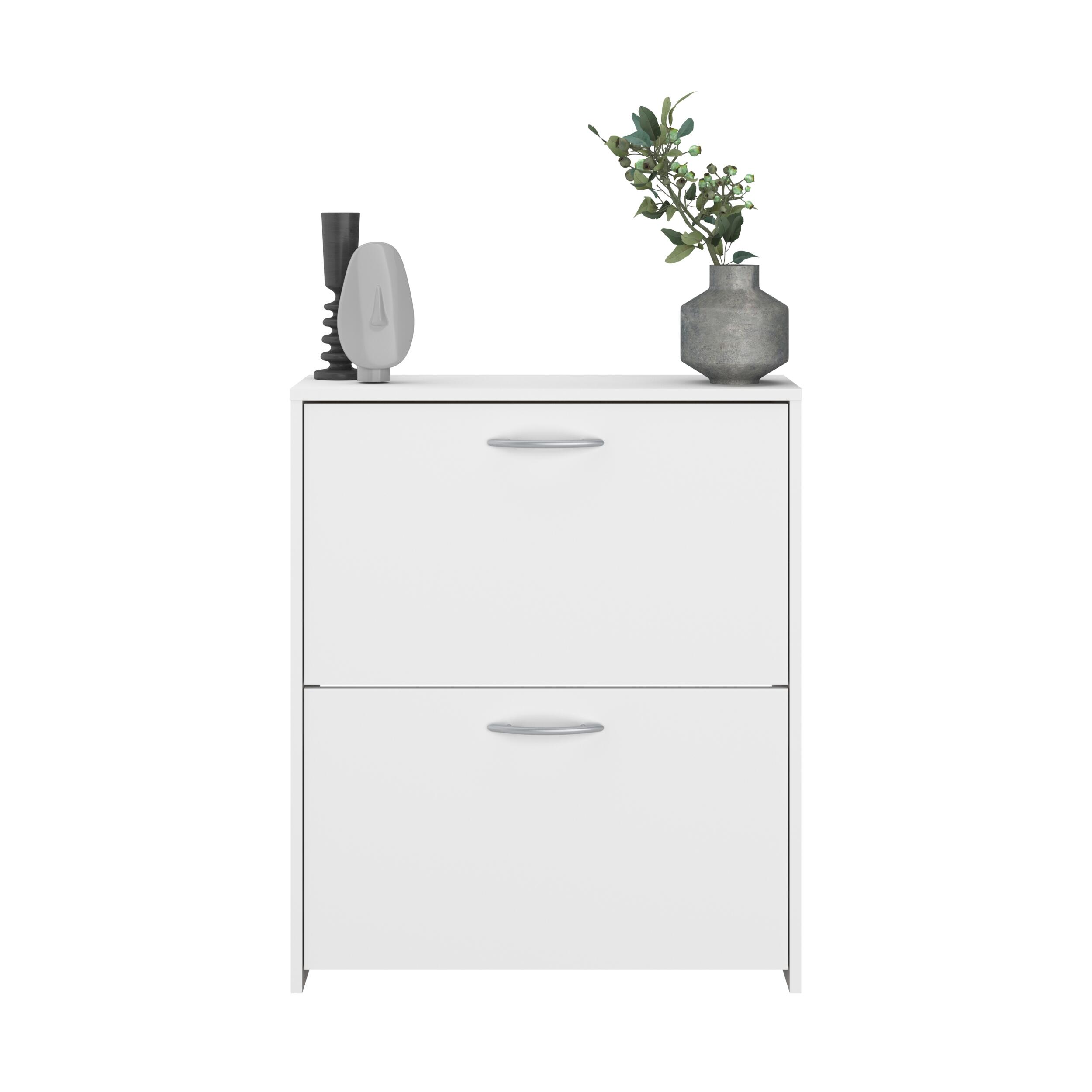 Meuble à chaussures blanc 12 paires H.78.5 x l.66.5 x P.25.5 cm - 4