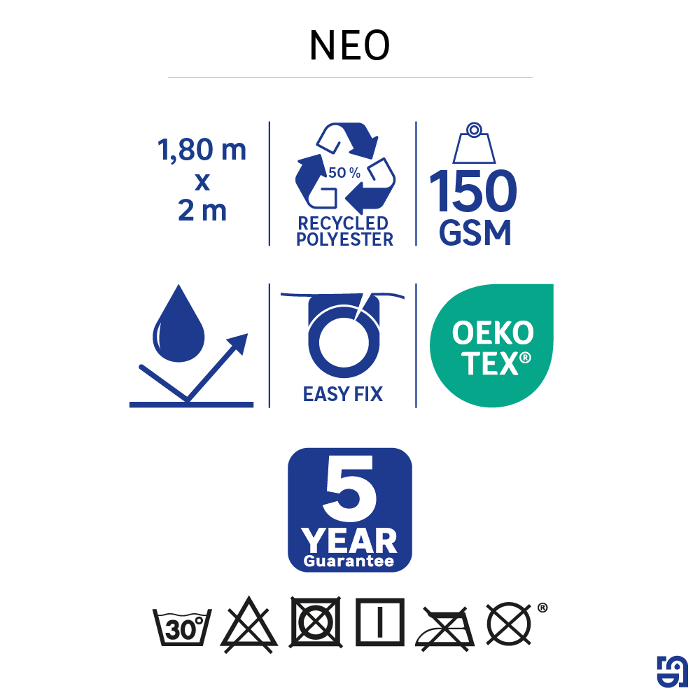 Cortina de duche 180x200 cm bege Sensea Neo - 7