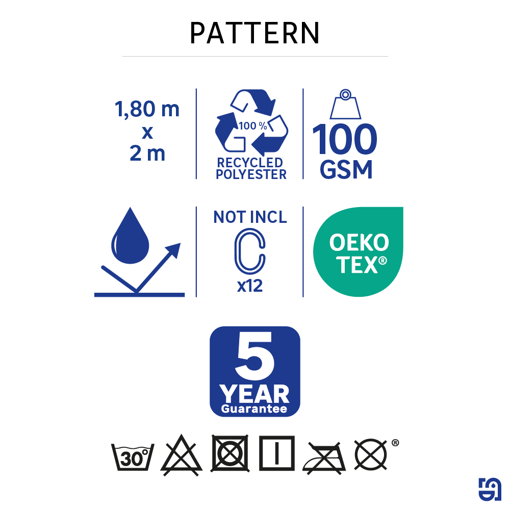 Cortina de duche 180x200 cm Sensea Pattern Tie & Die - 6