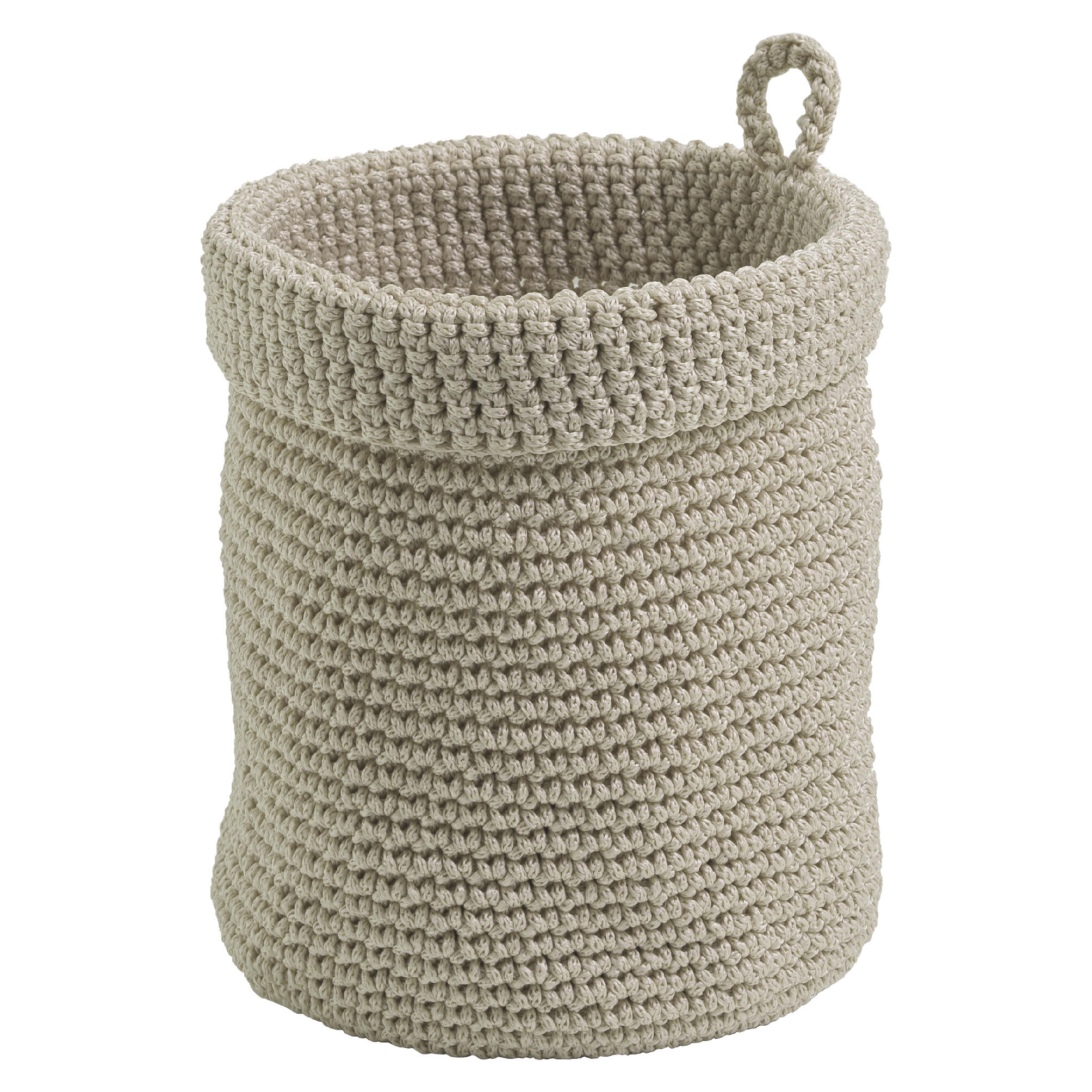Cesta de polipropileno beige 14x14x16cm