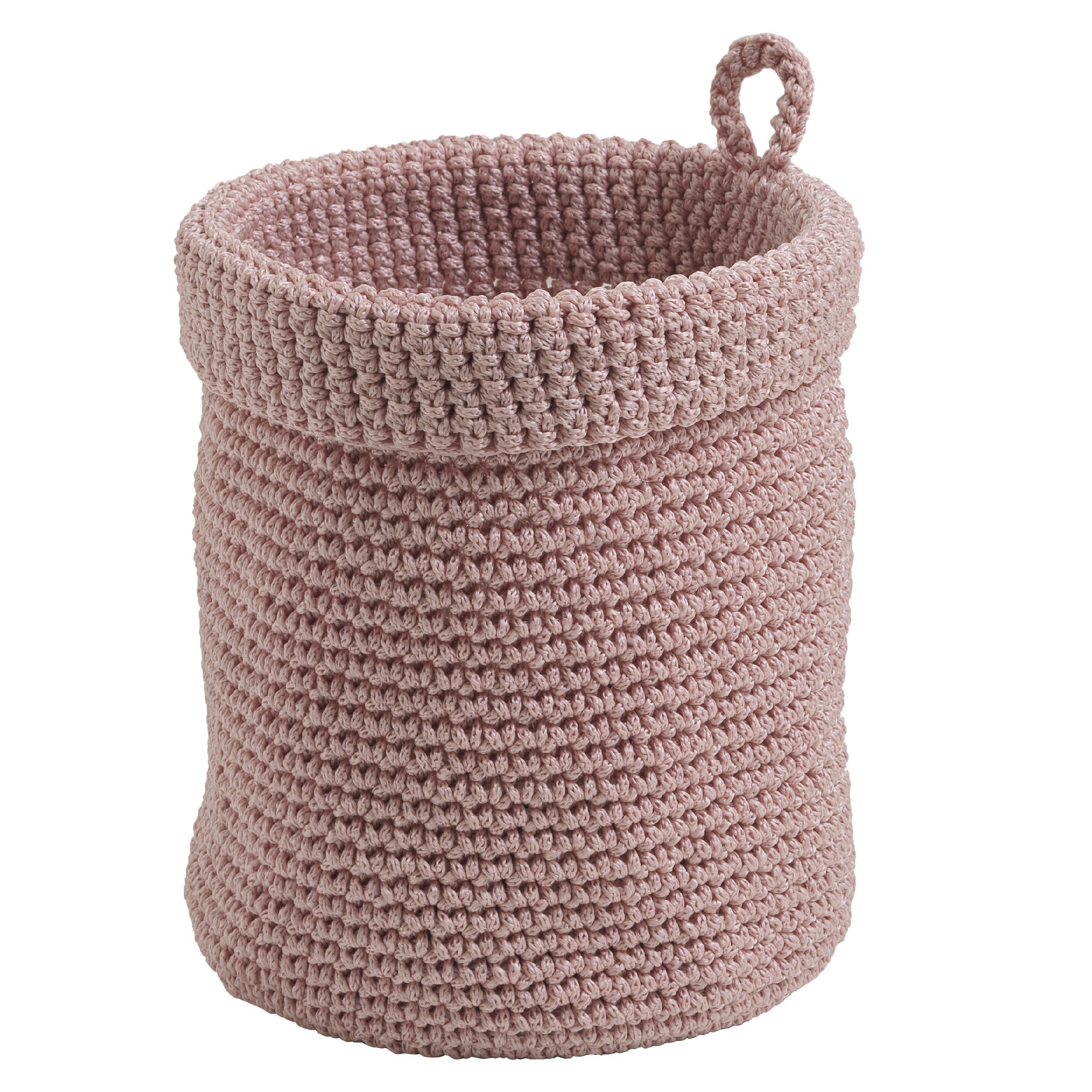 Cesta de polipropileno rosa 14x14x16cm
