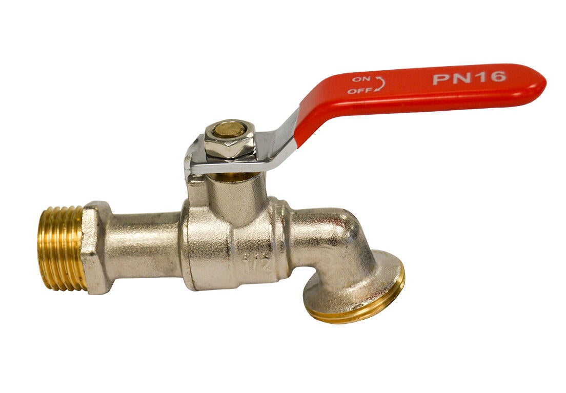 S&M  Grifo Para Manguera Sin Rácor Conexión 1/2 Rojo , Leroy Merlin