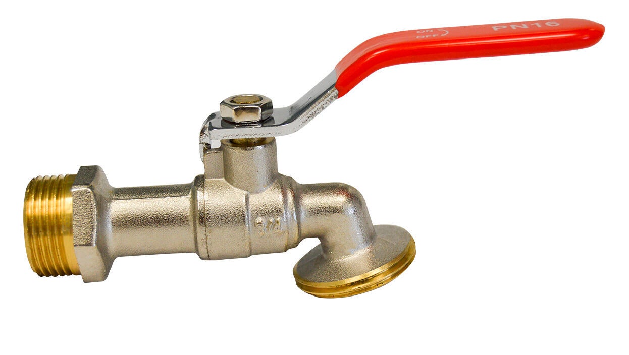 S&M  Grifo Para Manguera Sin Rácor Conexión 3/4 Rojo , Leroy Merlin