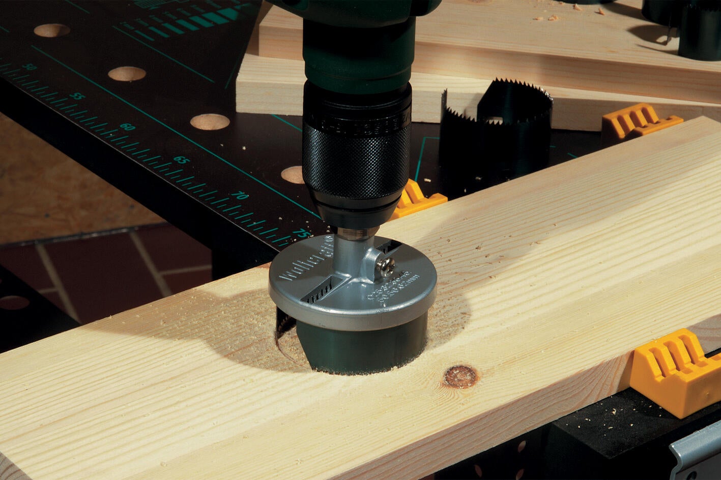 Scie cloche multi-lames pour bois et platre Diam.25 à 65 mm - WOLFCRAFT - 3